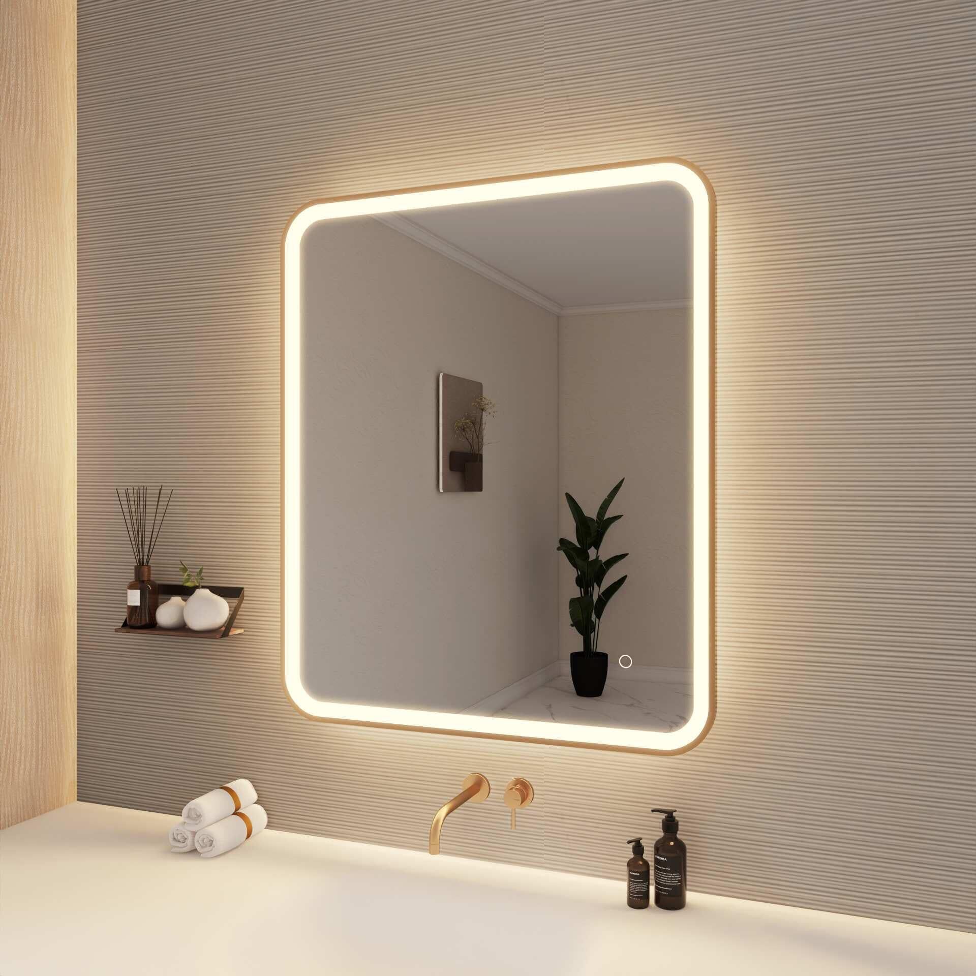 Harmoni 36 Inch Rectangular LED Lighted Mirror by Elegant Decor