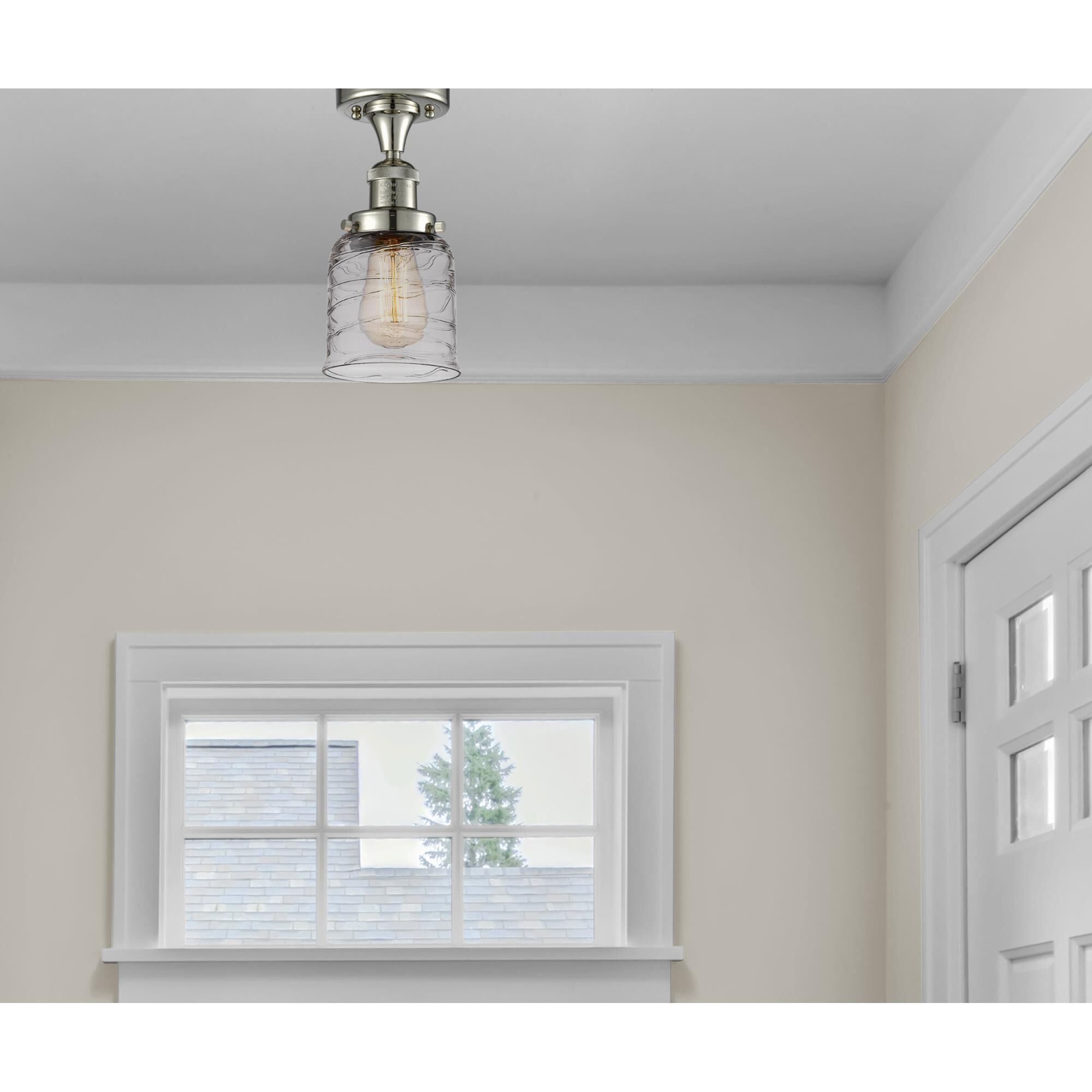 Shown in Polished Nickel finish and Clear glass