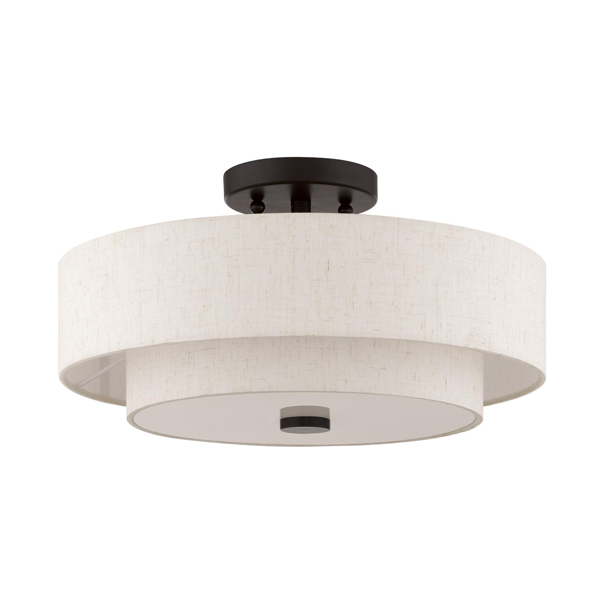 Monroe 15 Inch Semi Flush Mount by Livex Lighting