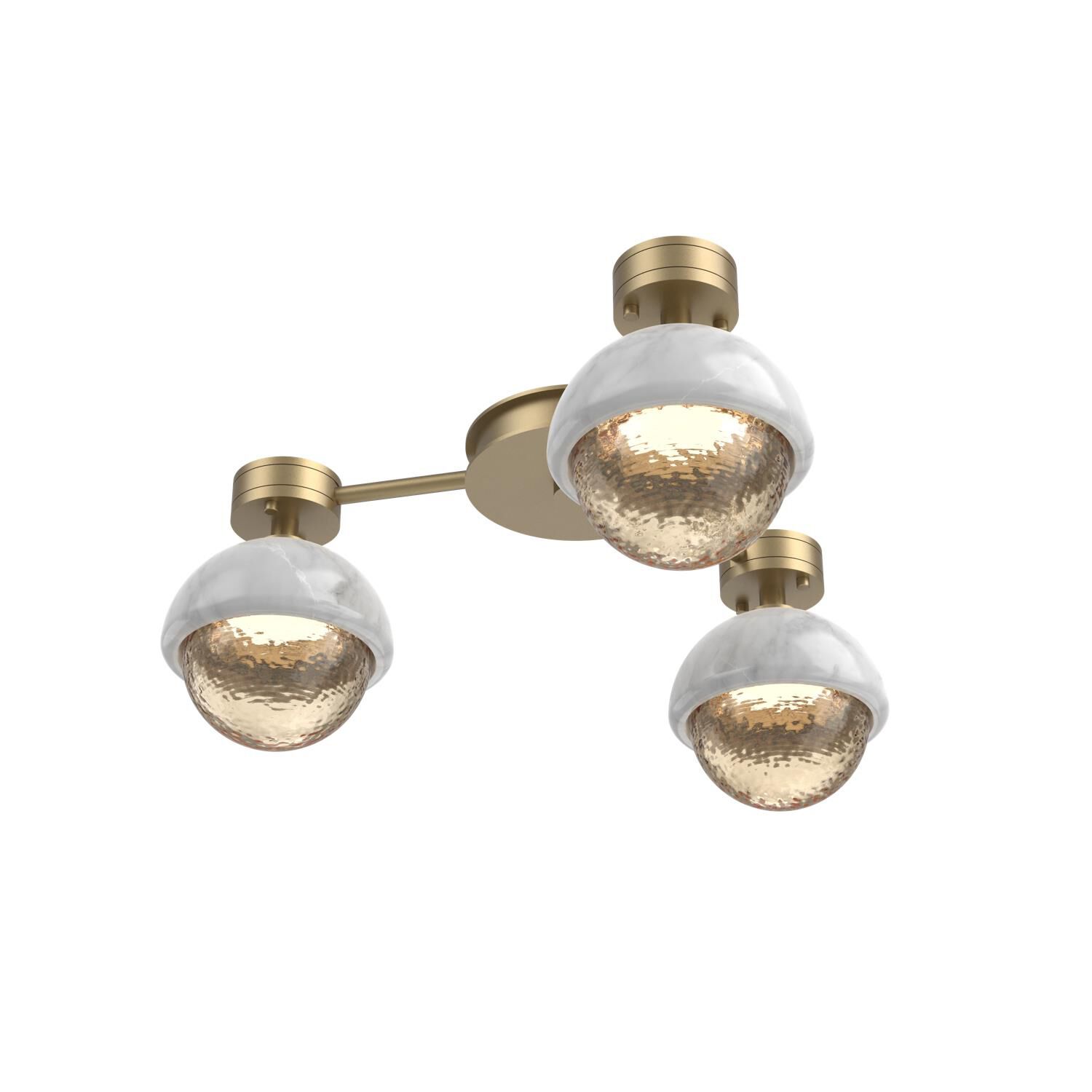 Shown in Novel Brass finish and Amber glass and White Marble accent