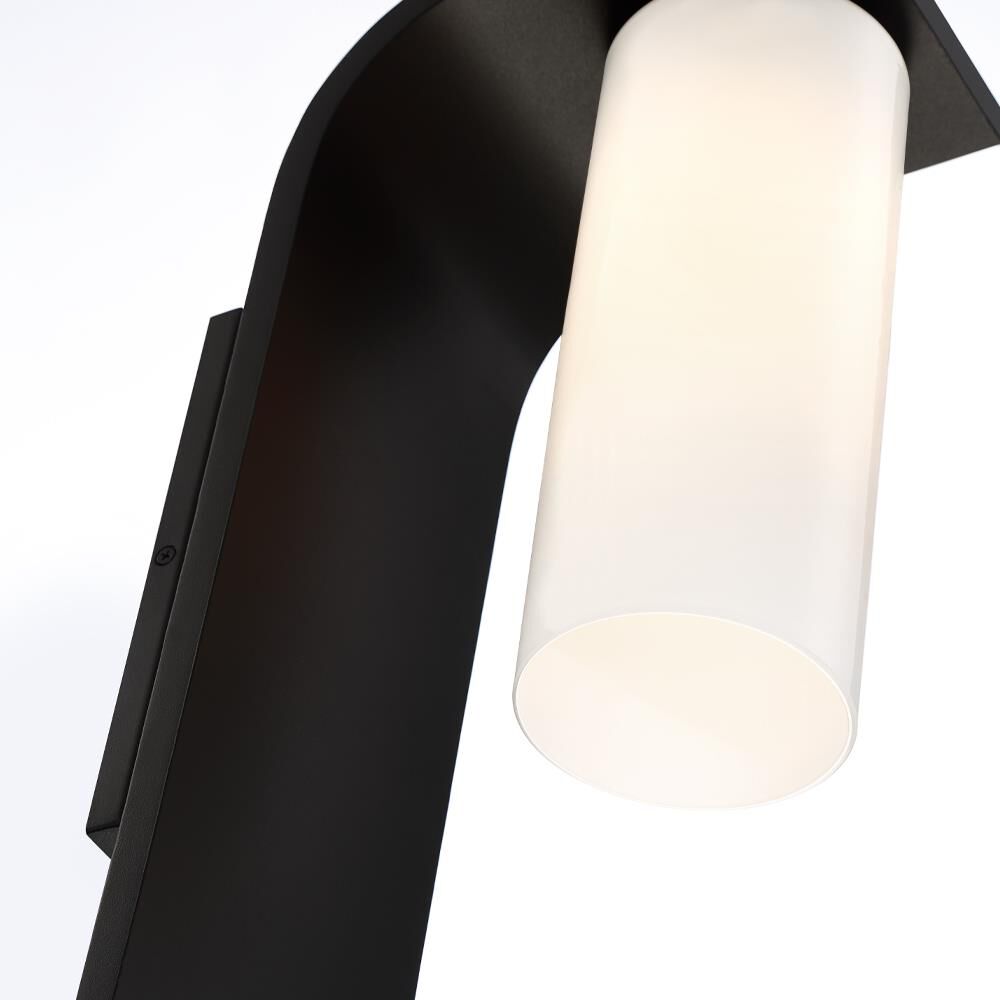 Shown in Satin Black finish and Glass shade