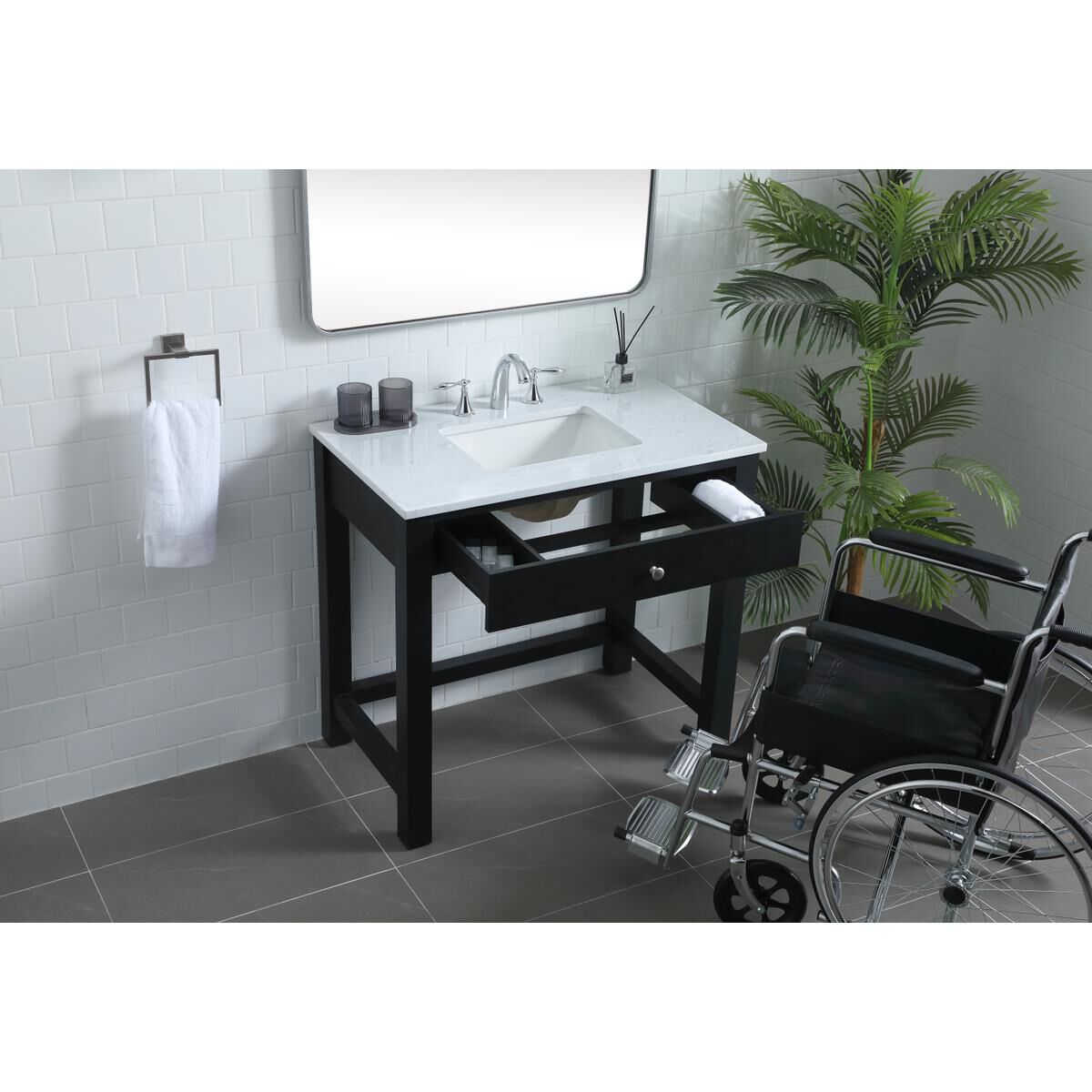 Hudson 36 Inch Bath Vanity by Elegant Decor