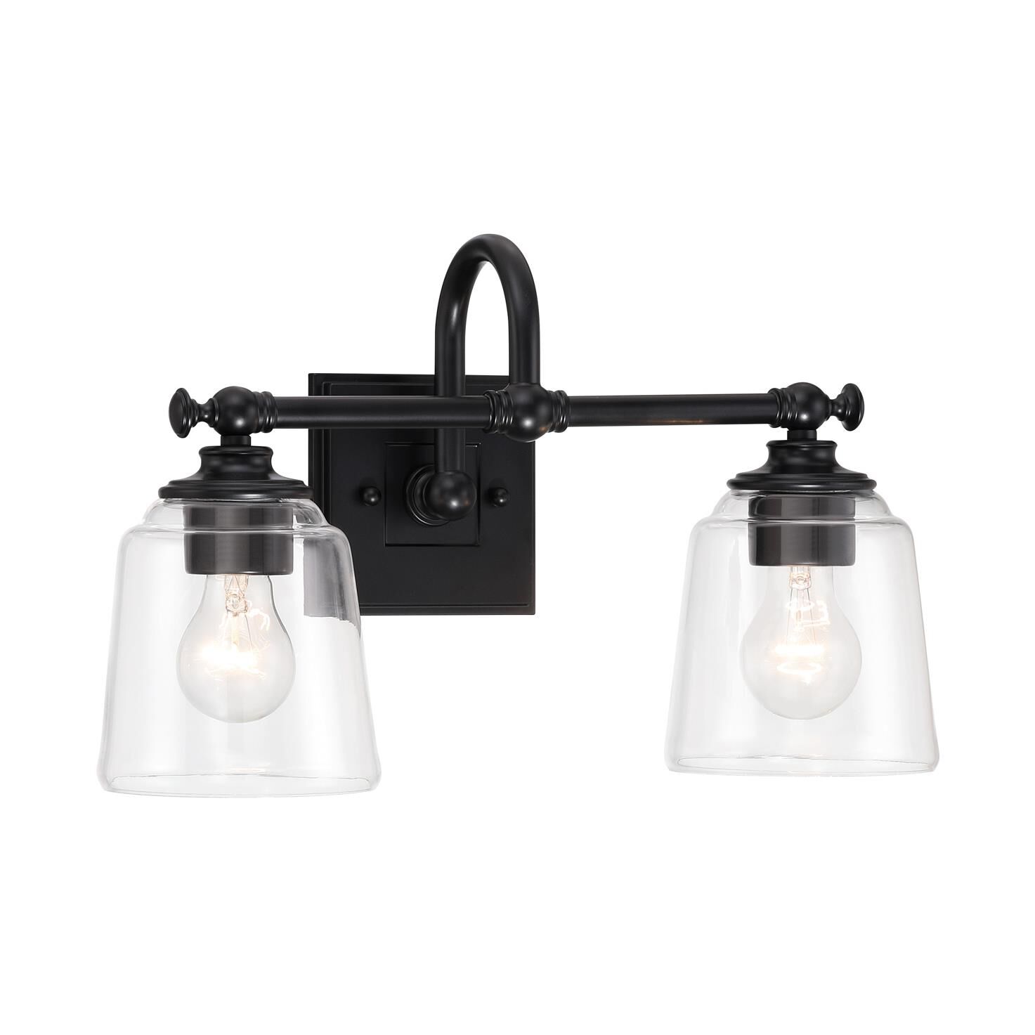 Shown in Coal finish and Clear glass