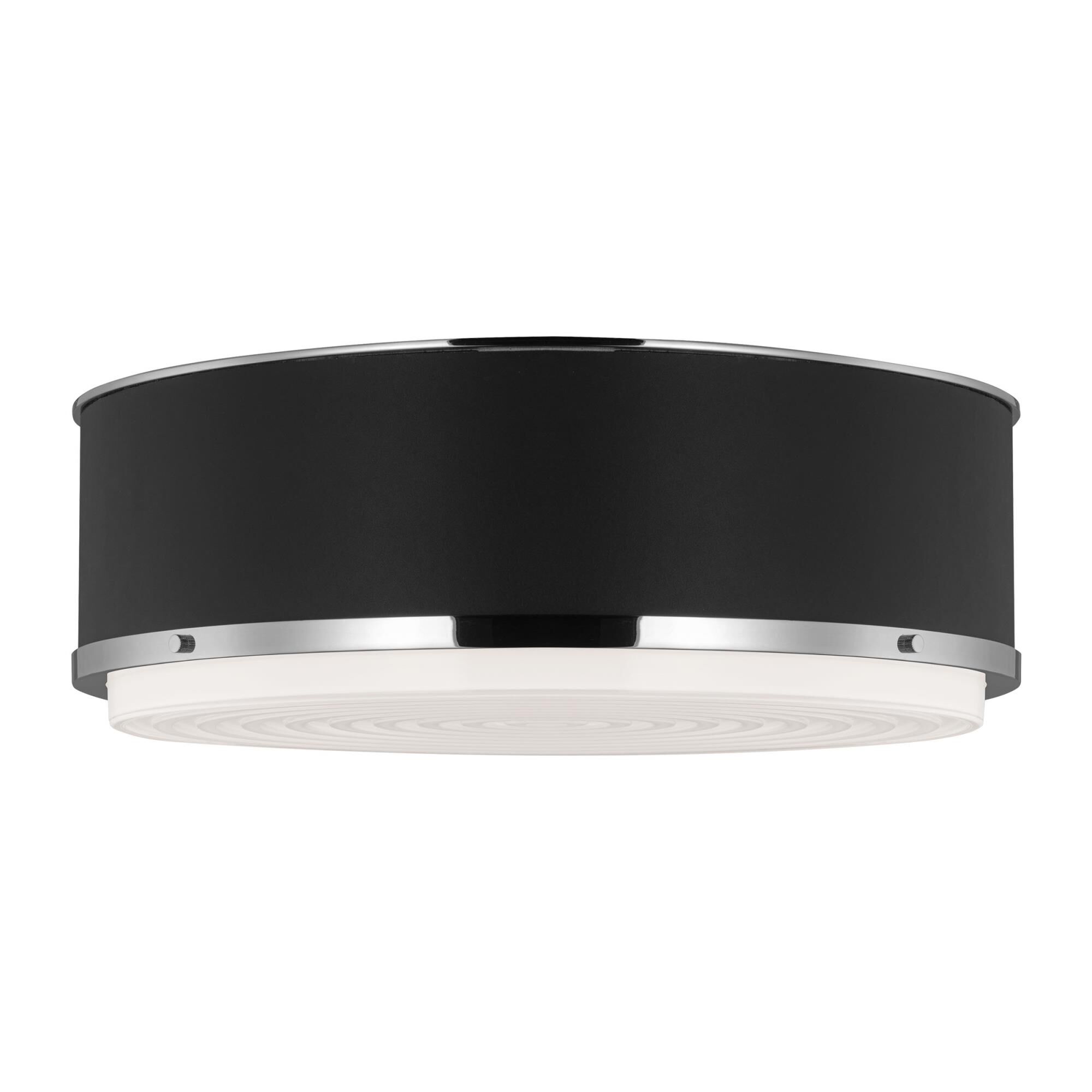 Shown in Polished Nickel finish and Silk Screen White Inside Clear Outside glass