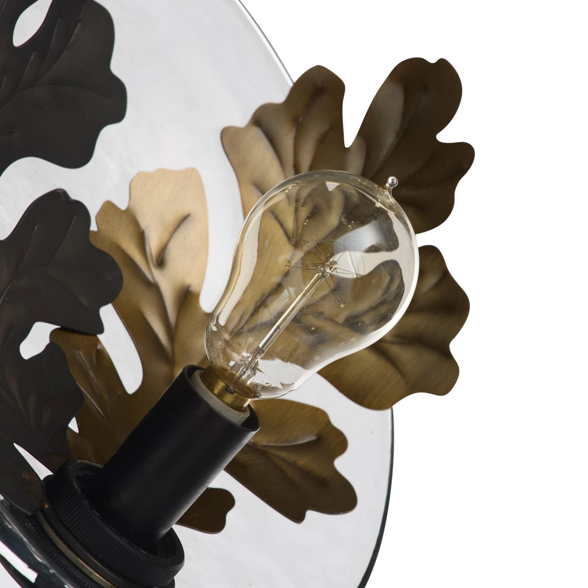 Shown in Bronze finish and Clear glass