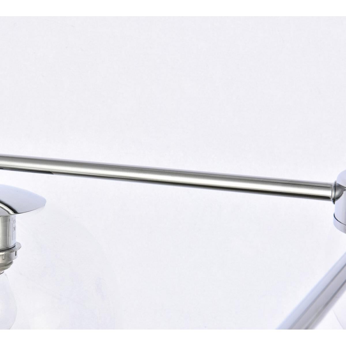 Shown in Chrome finish and Clear glass