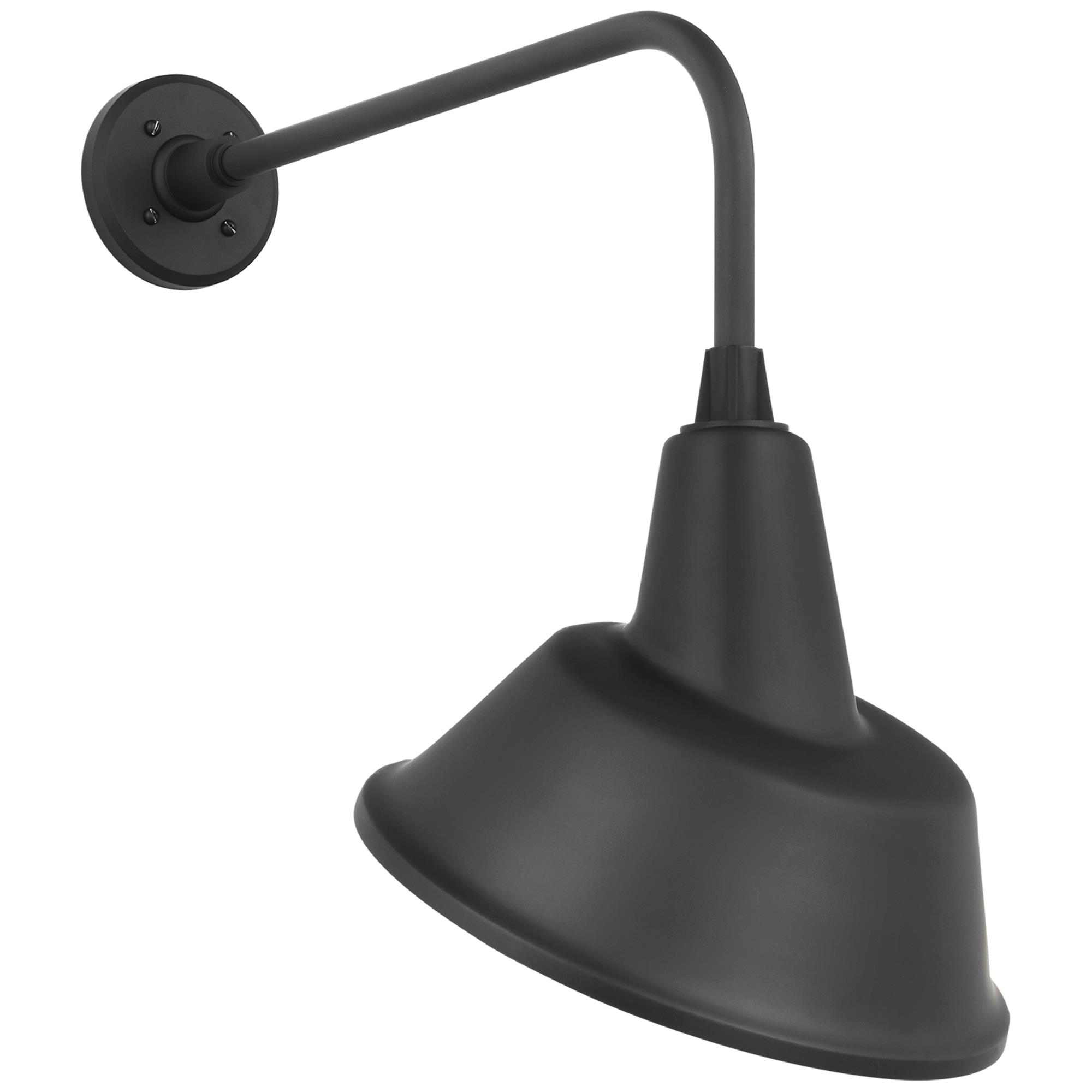 Shown in Matte Black finish and Black shade