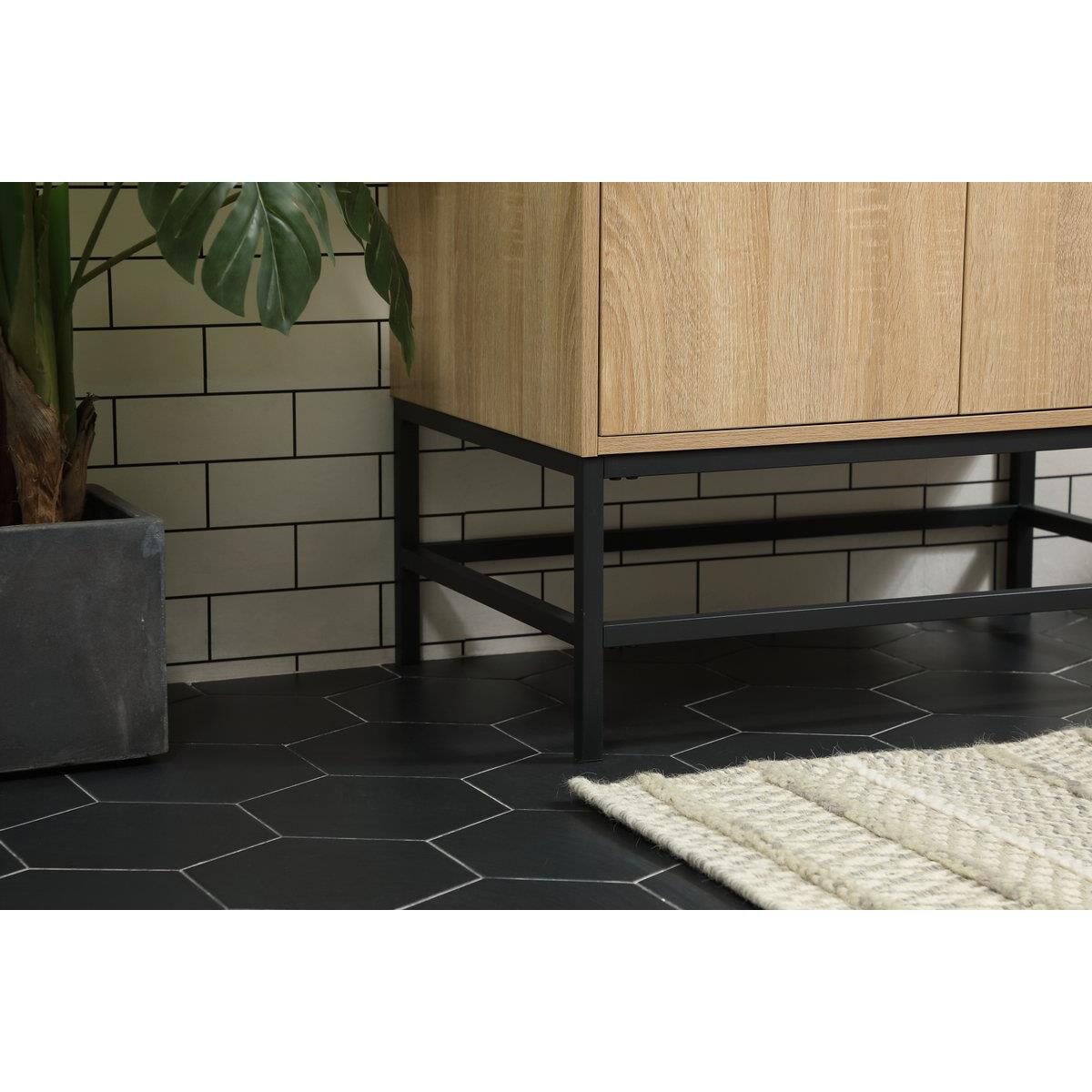 Shown in Mango Wood finish and Without Backsplash accent