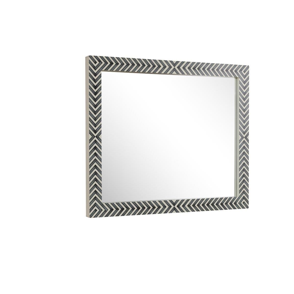 Rectangular mirror 40x32 inch in chevron Wall Mirror by Elegant Decor