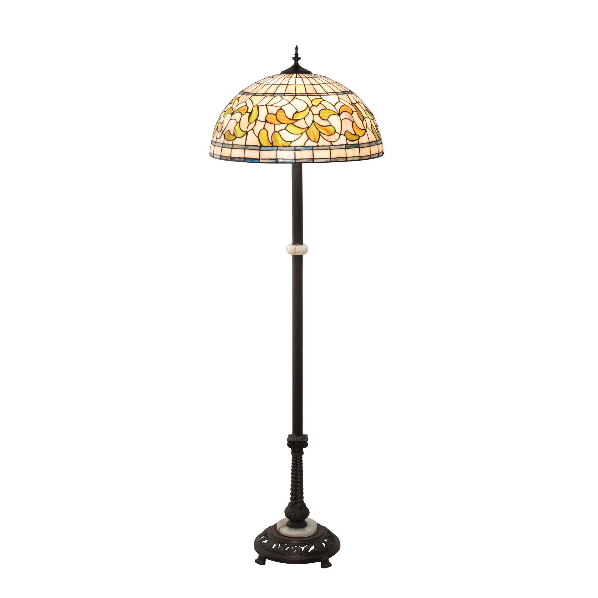 Tiffany Turning Leaf 62 Inch Floor Lamp by Meyda Lighting