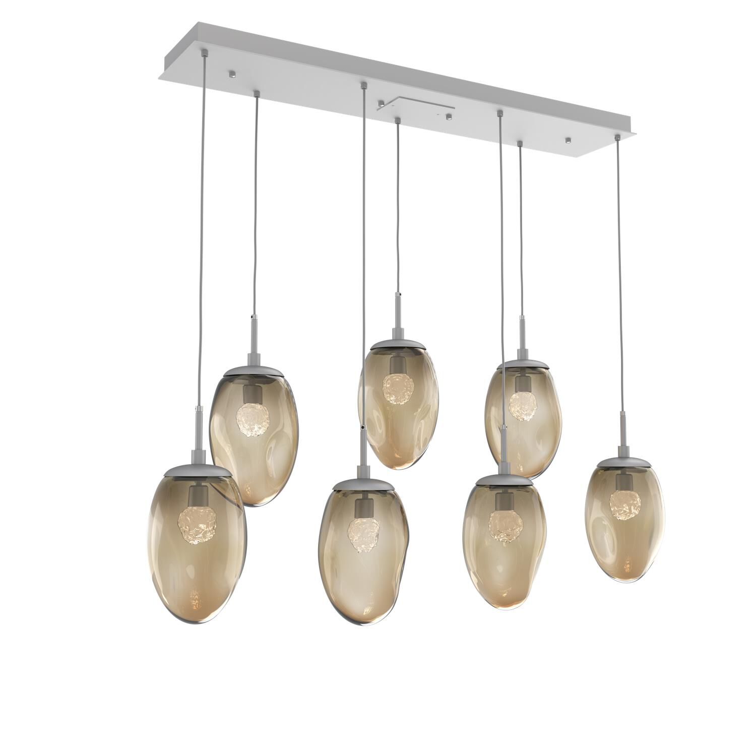 Shown in Classic Silver finish and Floret Inner And Bronze Outer glass