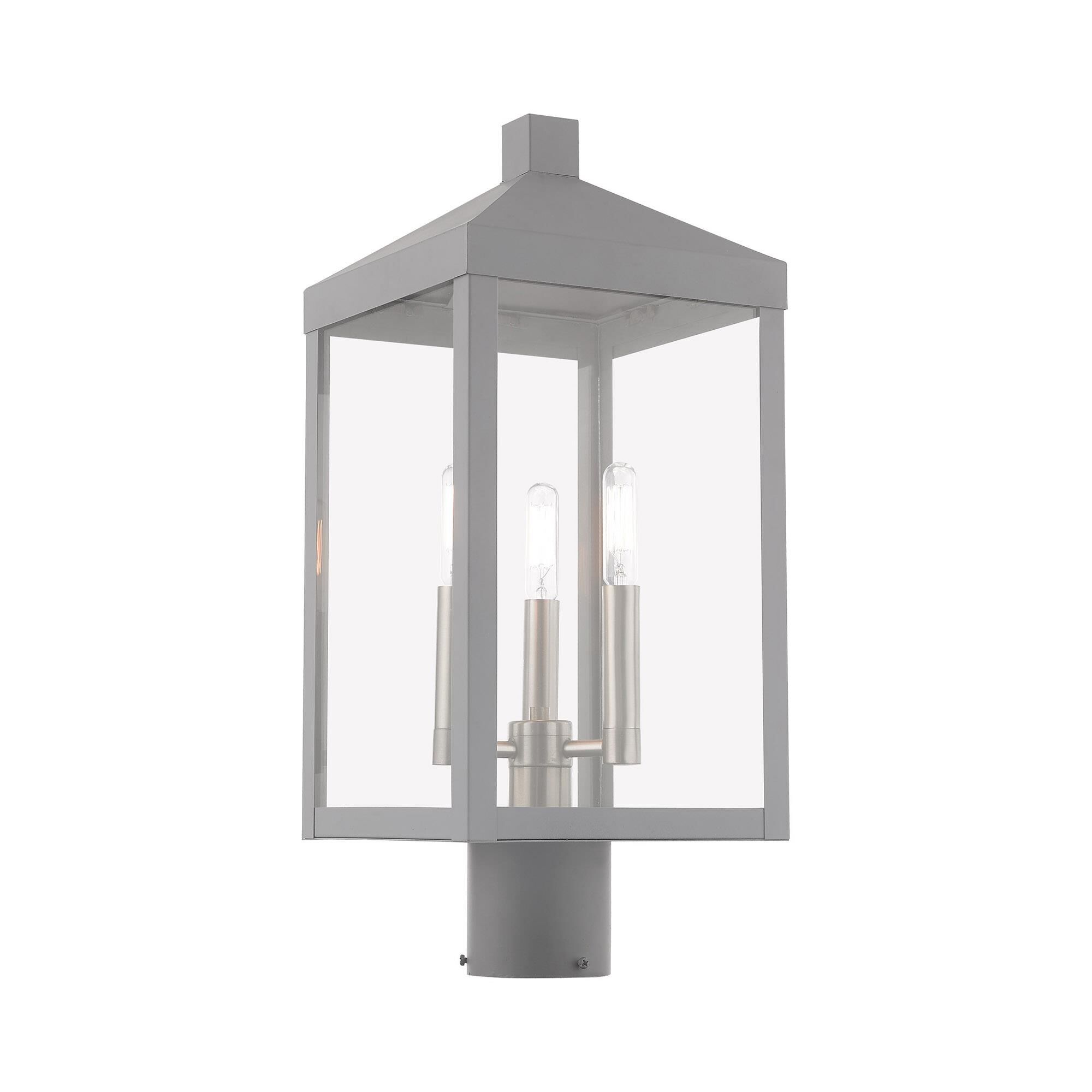 Nyack 19 Inch Tall 3 Light Outdoor Post Lamp by Livex Lighting