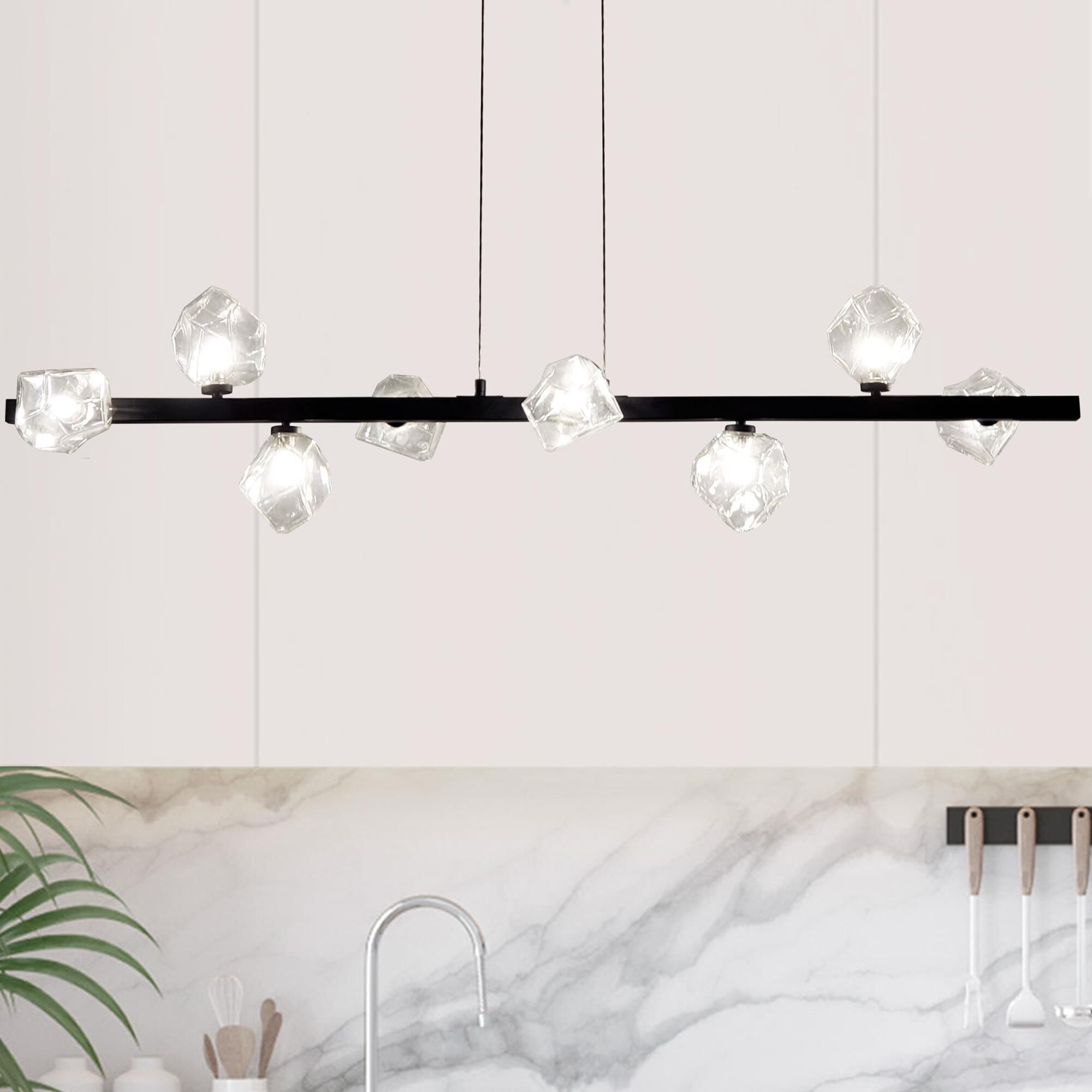 Pearlene 54 Inch 8 Light Linear Suspension Light by Dainolite