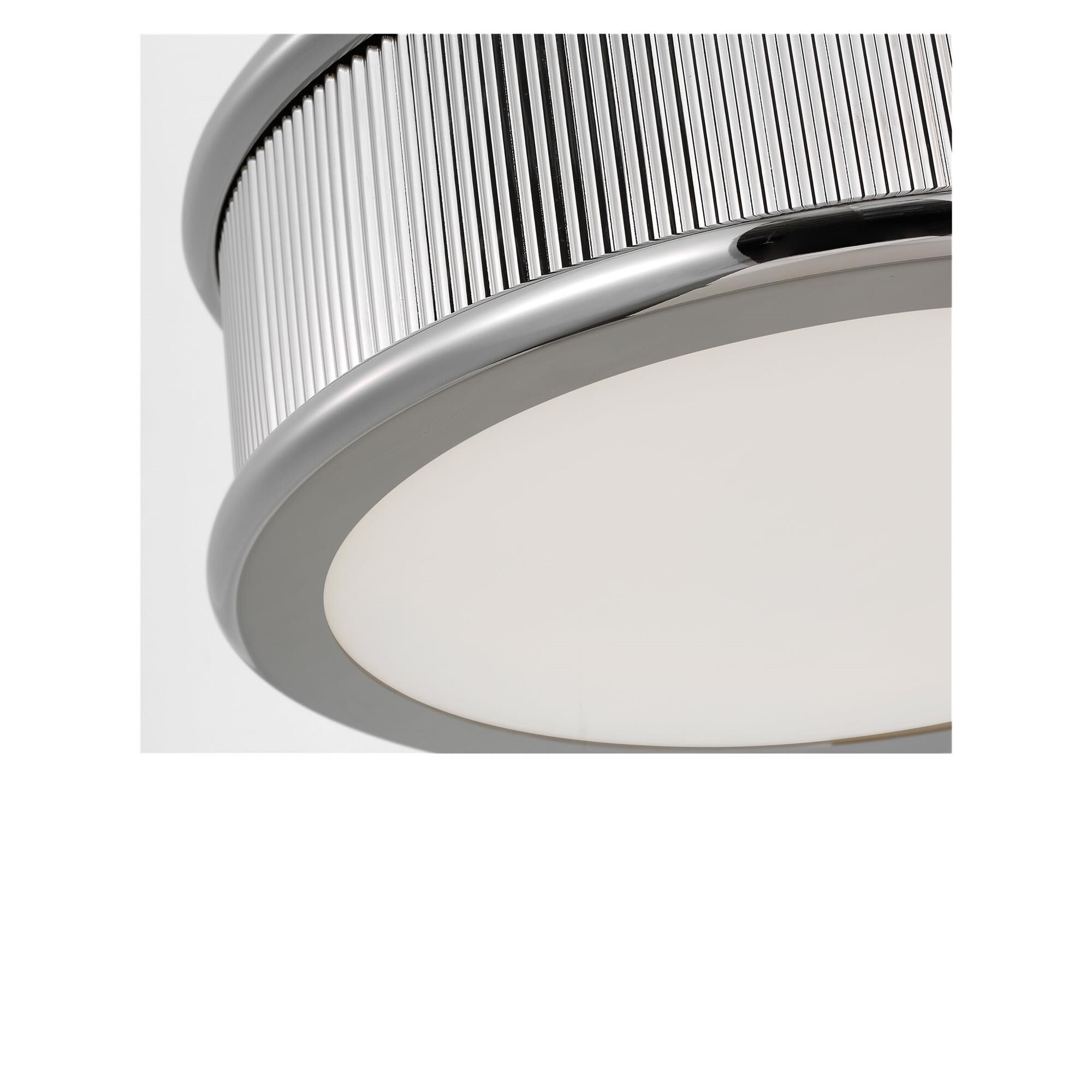 Shown in Polished Nickel finish and Silk Screen White Inside, Clear Outside shade