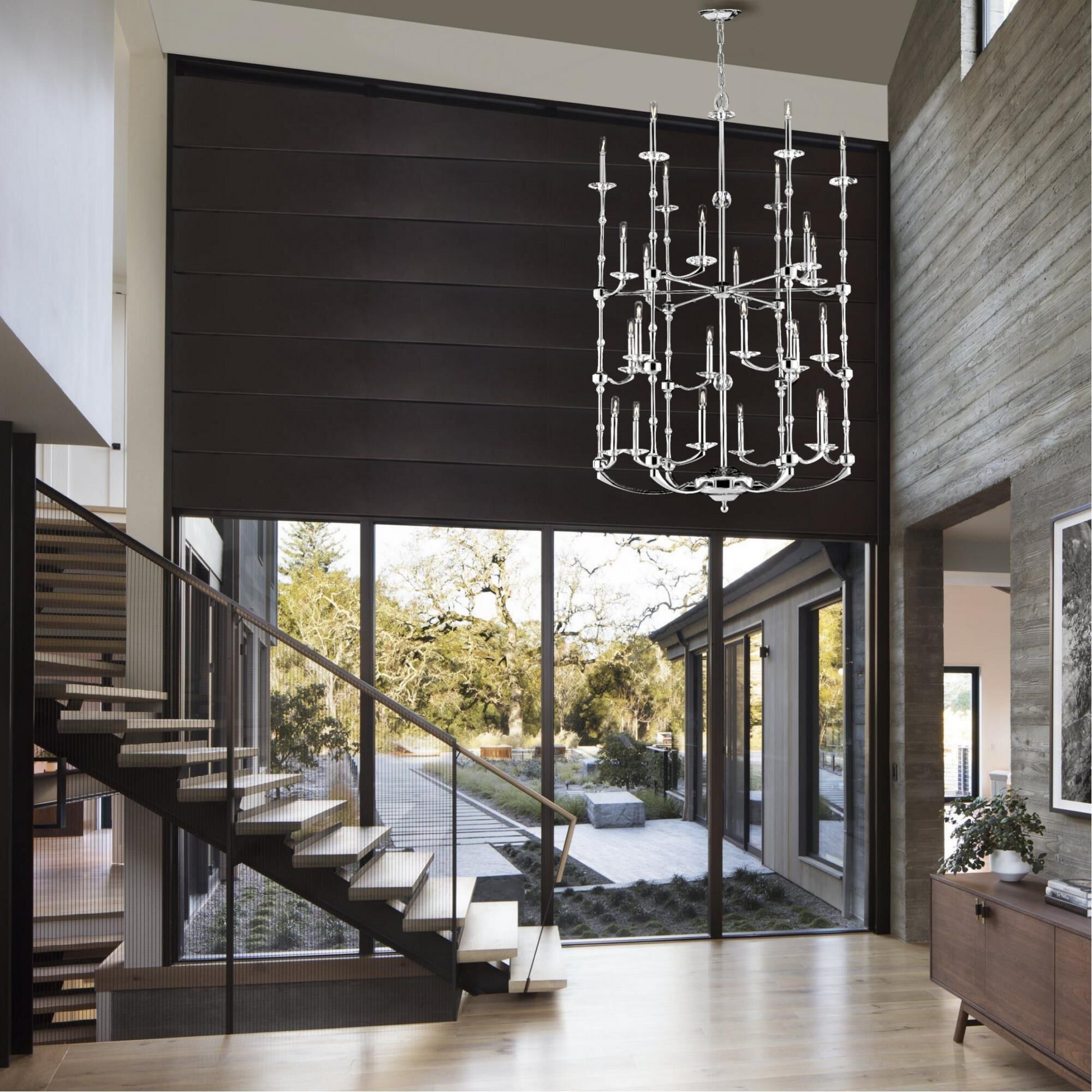 American Brass & Crystal Kensington Helix 24 Light Chandelier by American Brass and Crystal