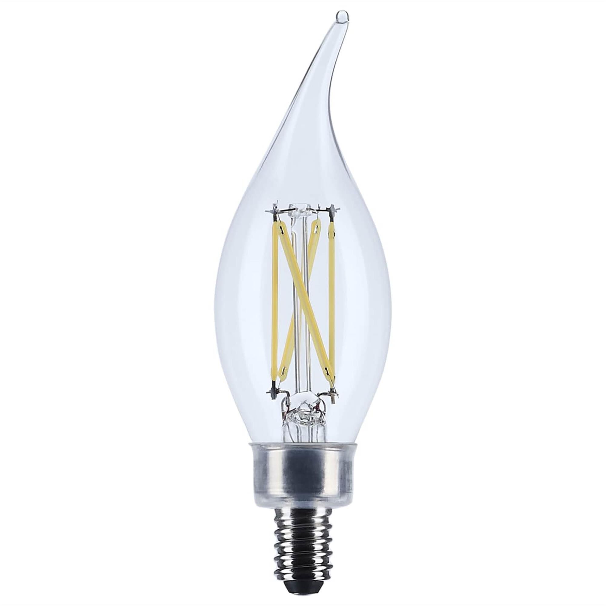 Candelabra Base E12 CA10 3500K 4 Watt LED Light Bulb by Satco