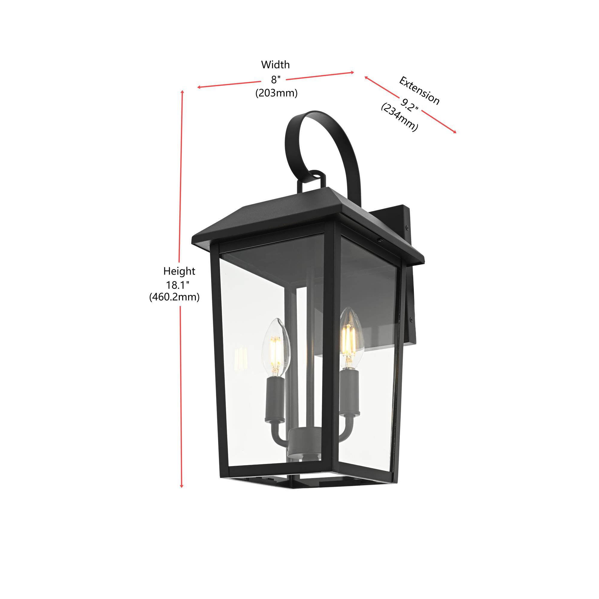 Riggs 8 Inch Outdoor Wall Light by Elegant Lighting