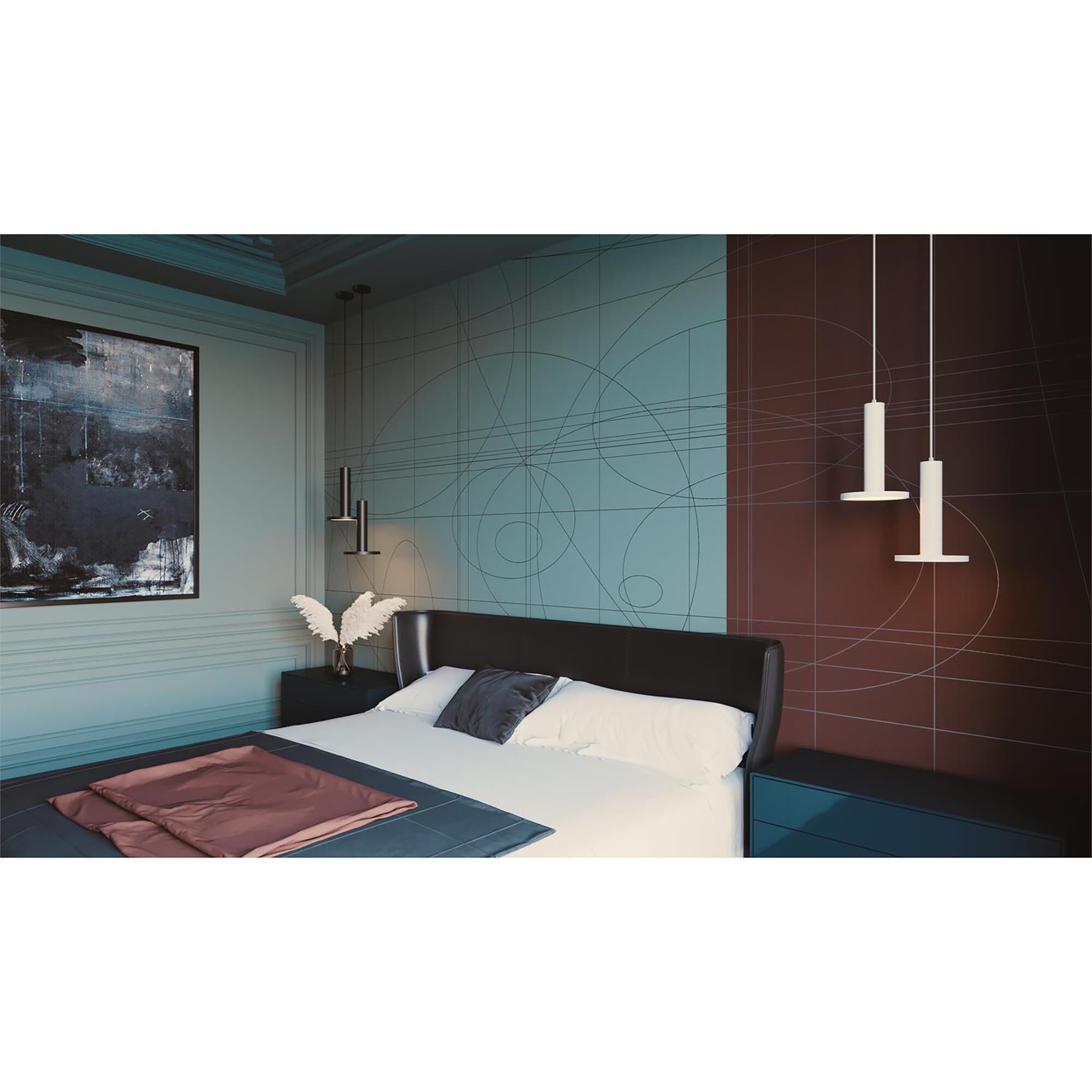 Shown in Black finish and White Acrylic shade