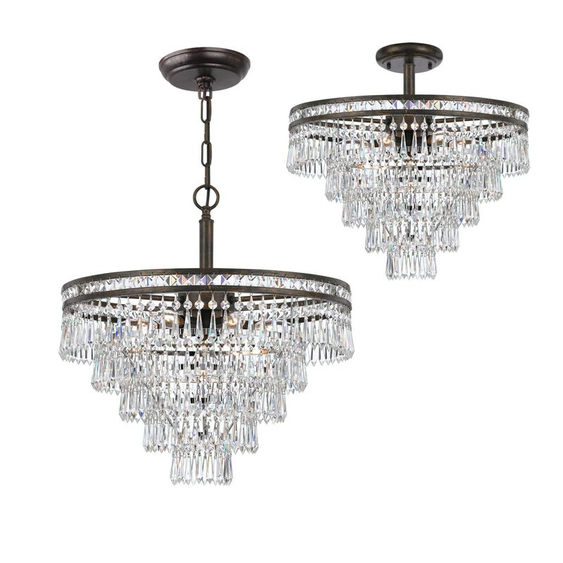 Mercer Medium Pendant Light by Crystorama