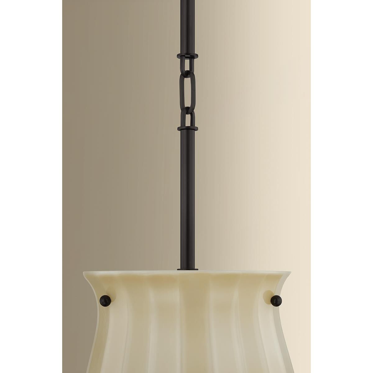 Shown in Distressed Bronze finish and Etched with Optic glass