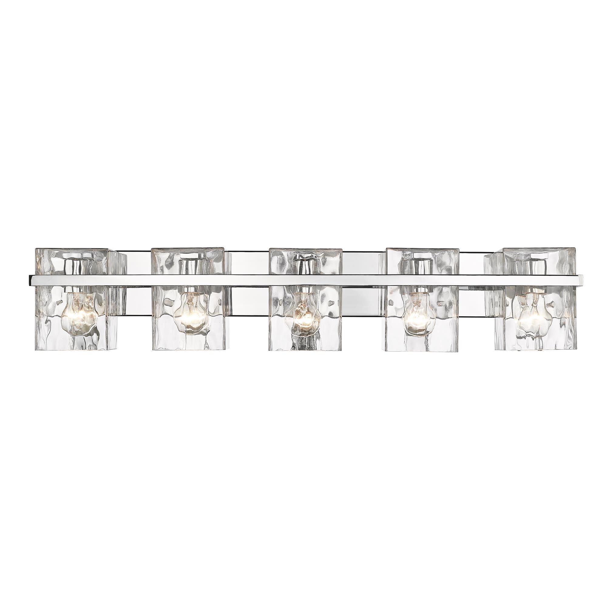 Shown in Chrome finish and Glass shade