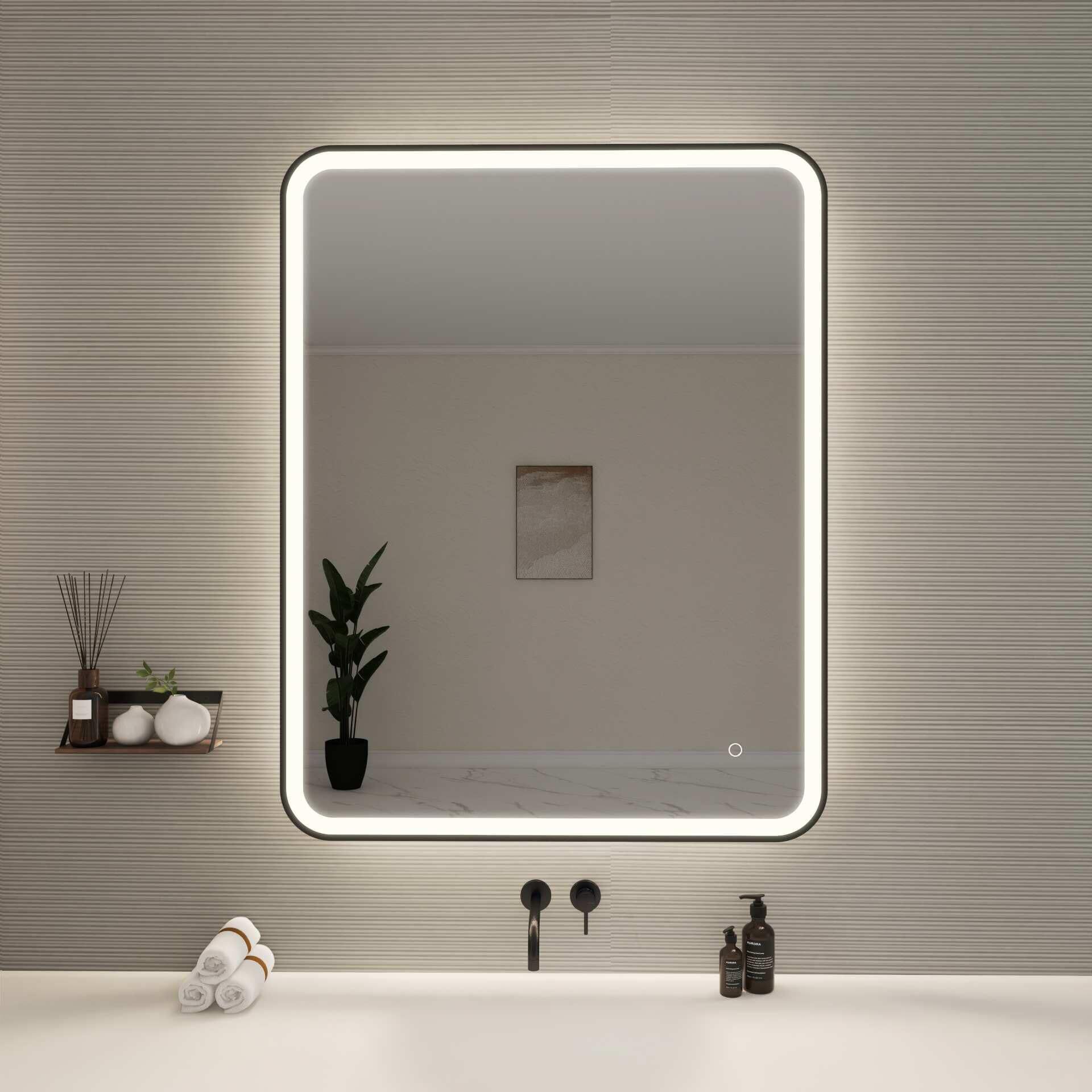 Harmoni 42 Inch Round LED Lighted Mirror by Elegant Decor
