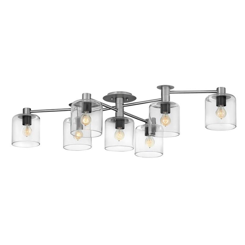 Axel 59 Inch 7 Light Semi Flush Mount by Hinkley