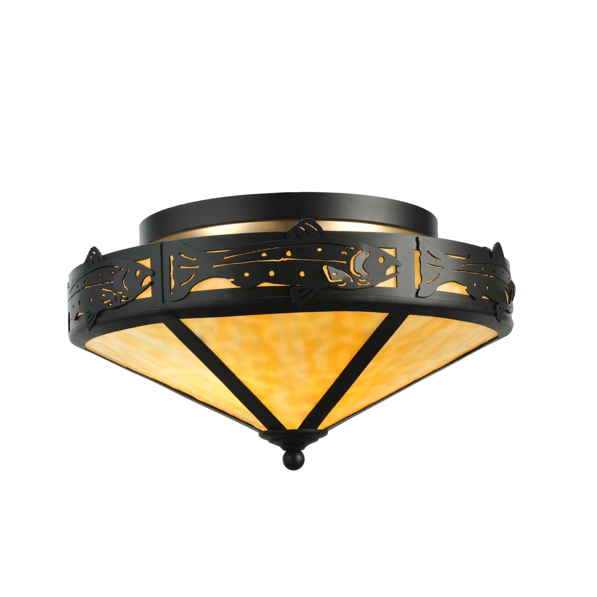 Rainbow Trout 16 Inch 2 Light Flush Mount by Meyda Lighting