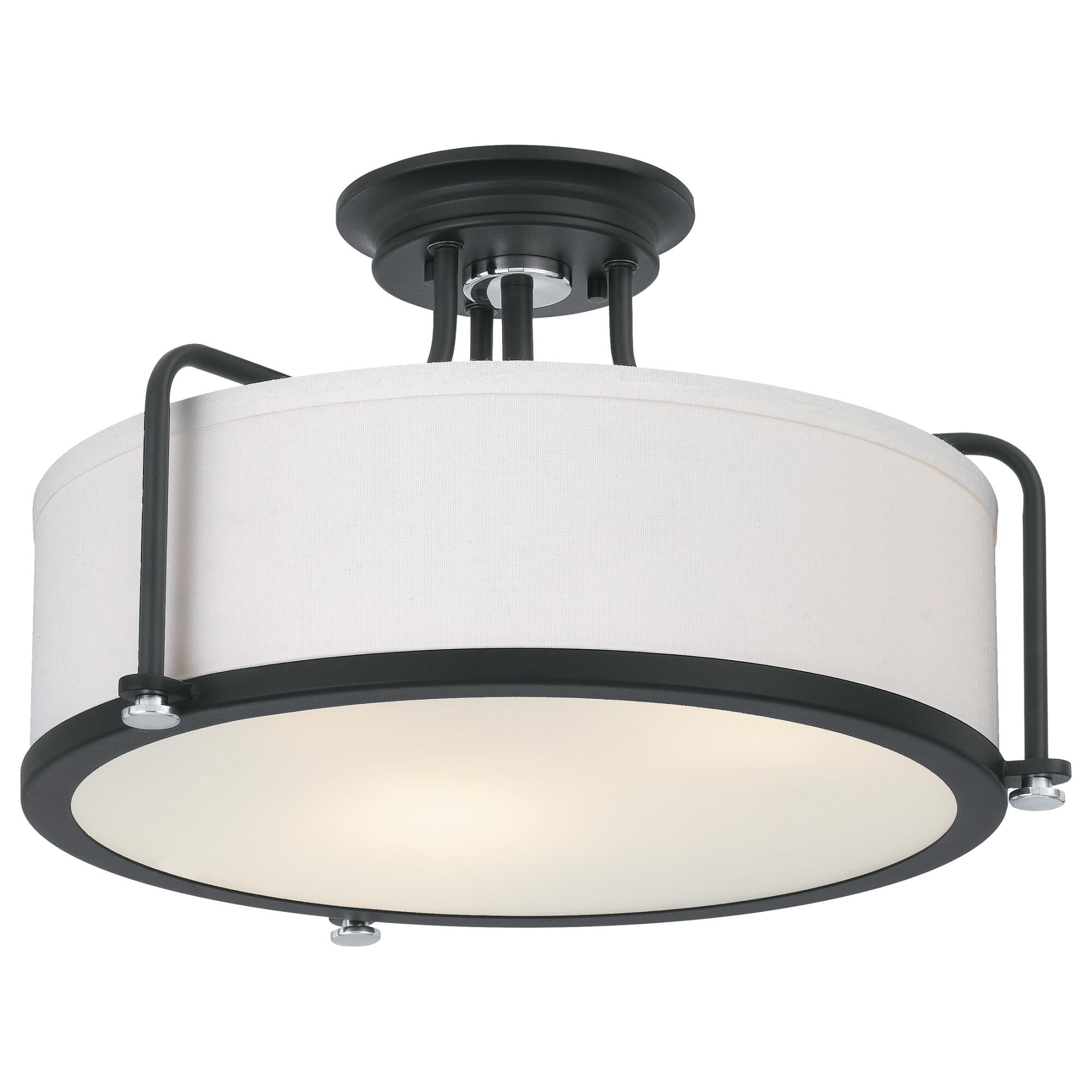 Calvary 17 Inch 3 Light Semi Flush Mount by Quoizel