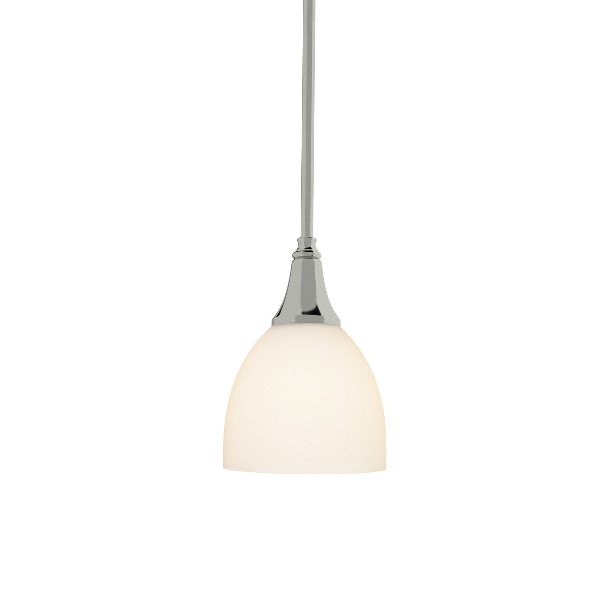 Shown in Sterling finish and Opal glass