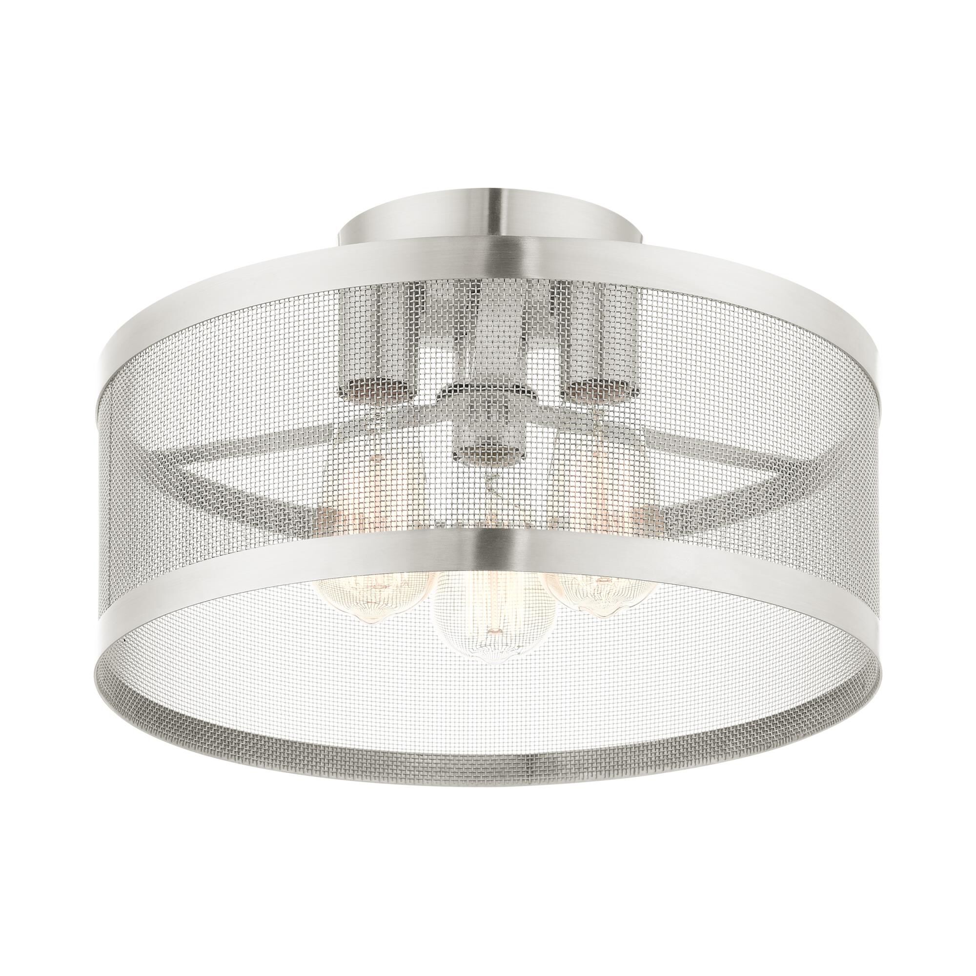 Industro 3 Light Semi Flush Mount by Livex Lighting