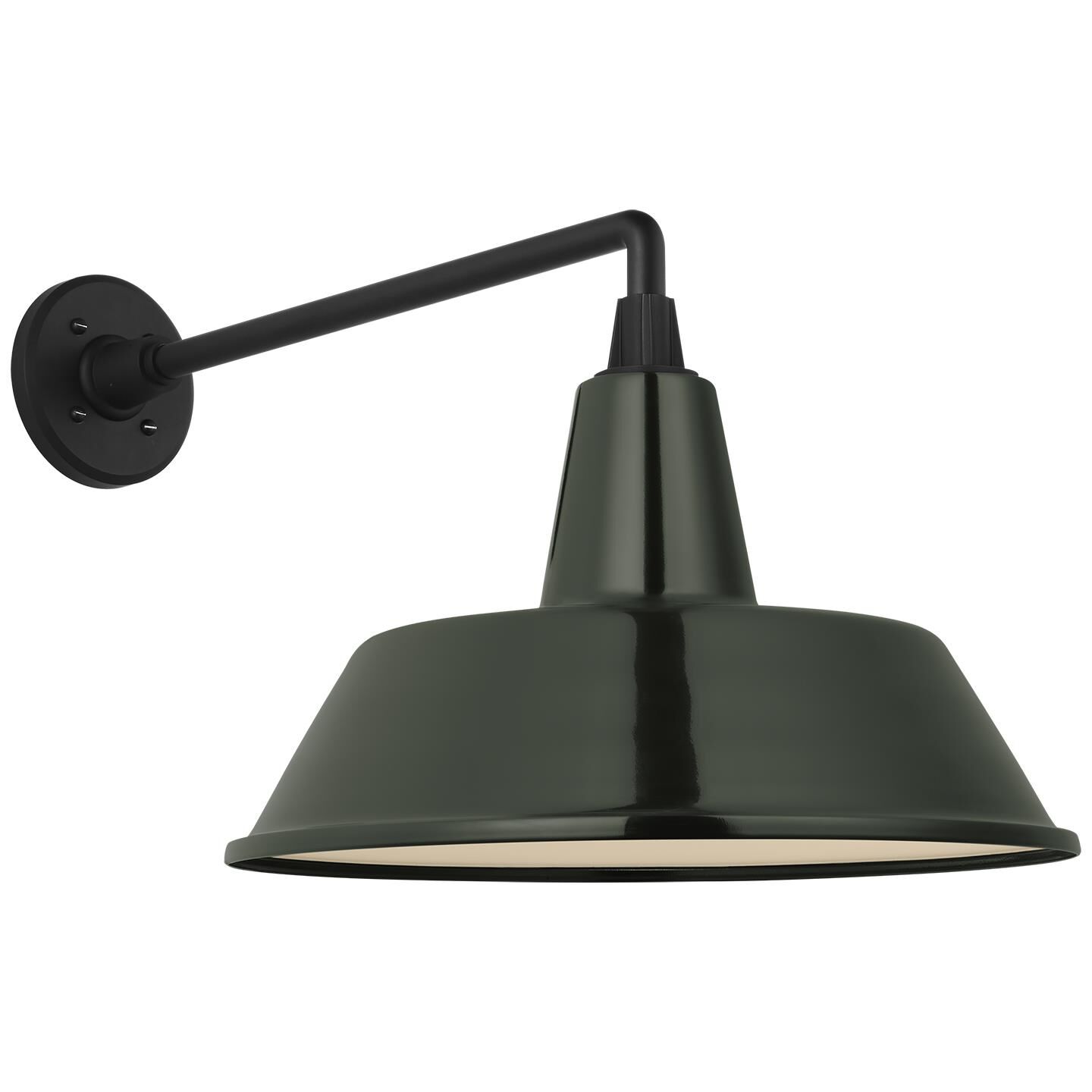Shown in Matte Black finish and Green shade