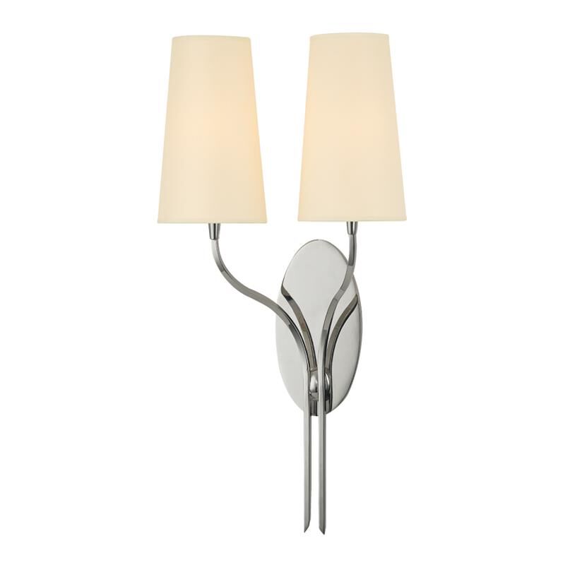 Shown in Polished Nickel finish and Cream Eco Paper shade
