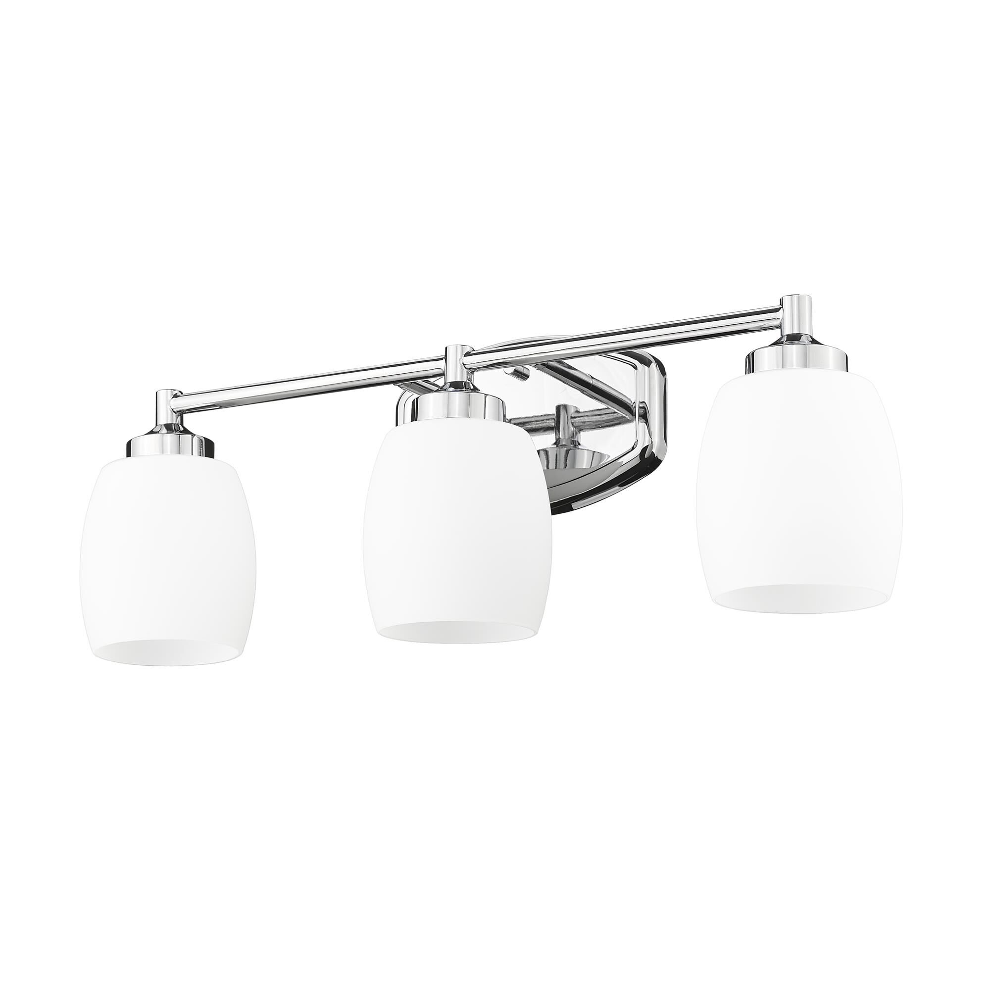 Shown in Chrome finish and Matte Opal glass and Matte Opal shade