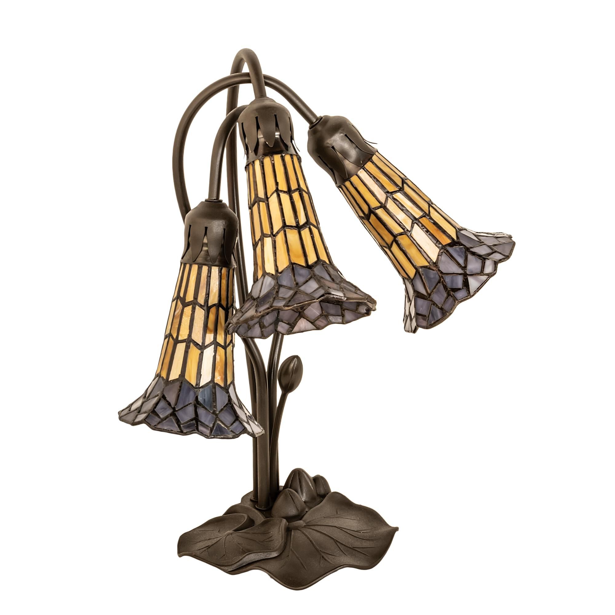 Shown in Mahogany Bronze finish and Amber /Acrylic;Violet glass