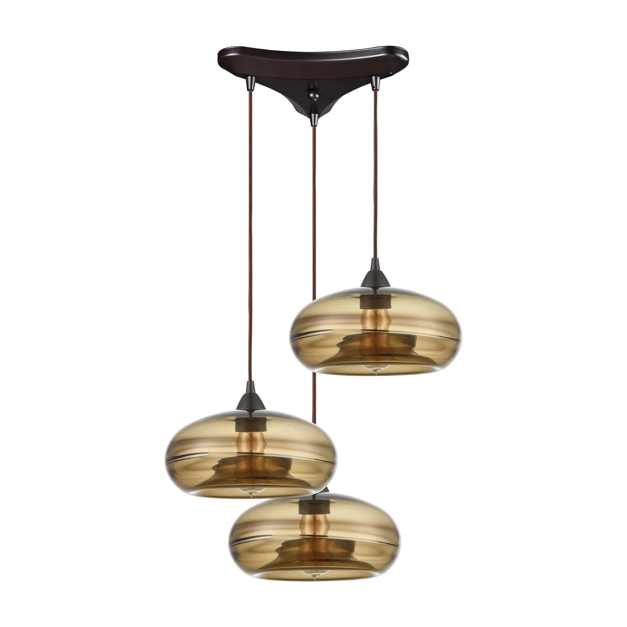Hazelton 12 Inch 3 Light Multi Light Pendant by ELK Lighting