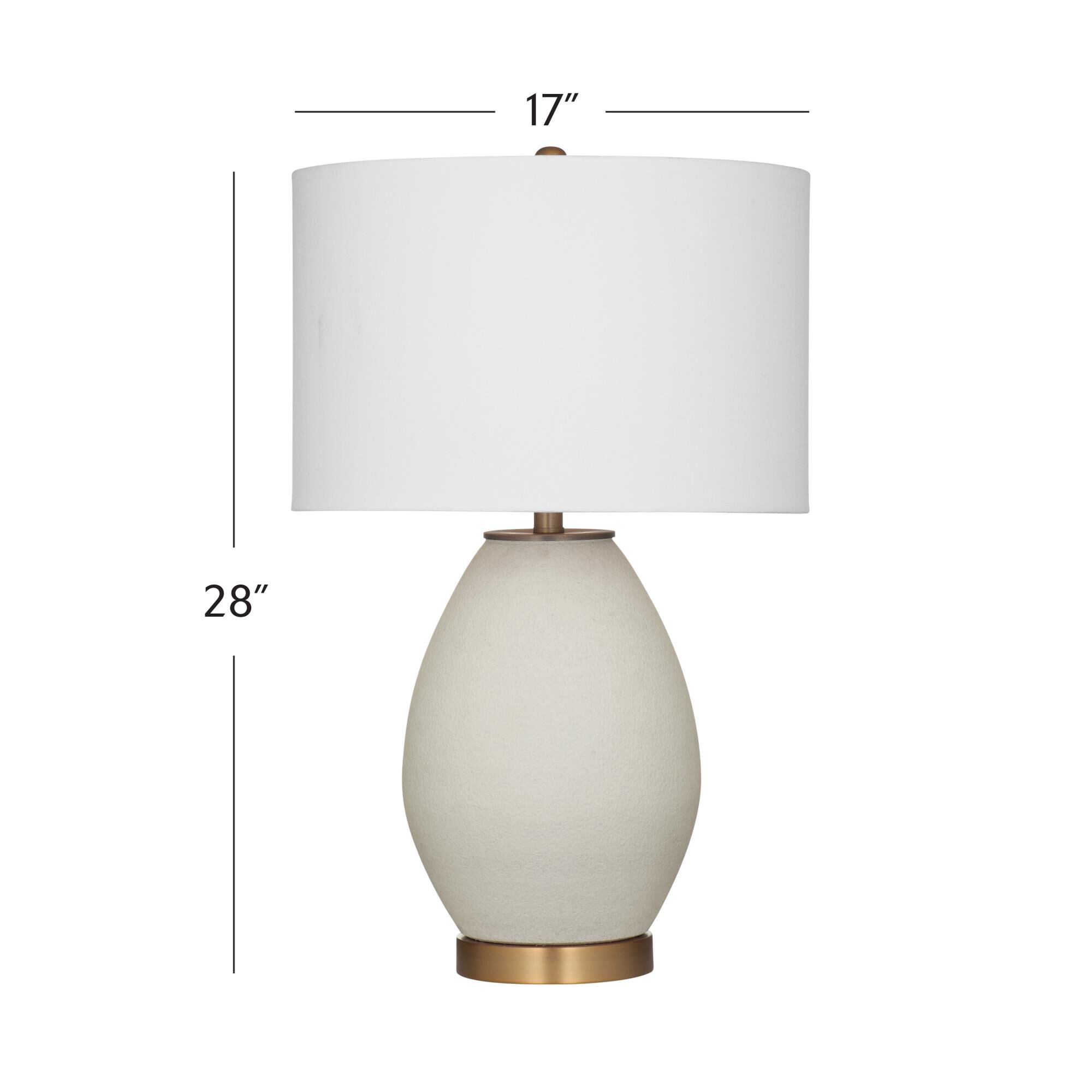 Shown in White, Brass and Cream finish and Cream shade