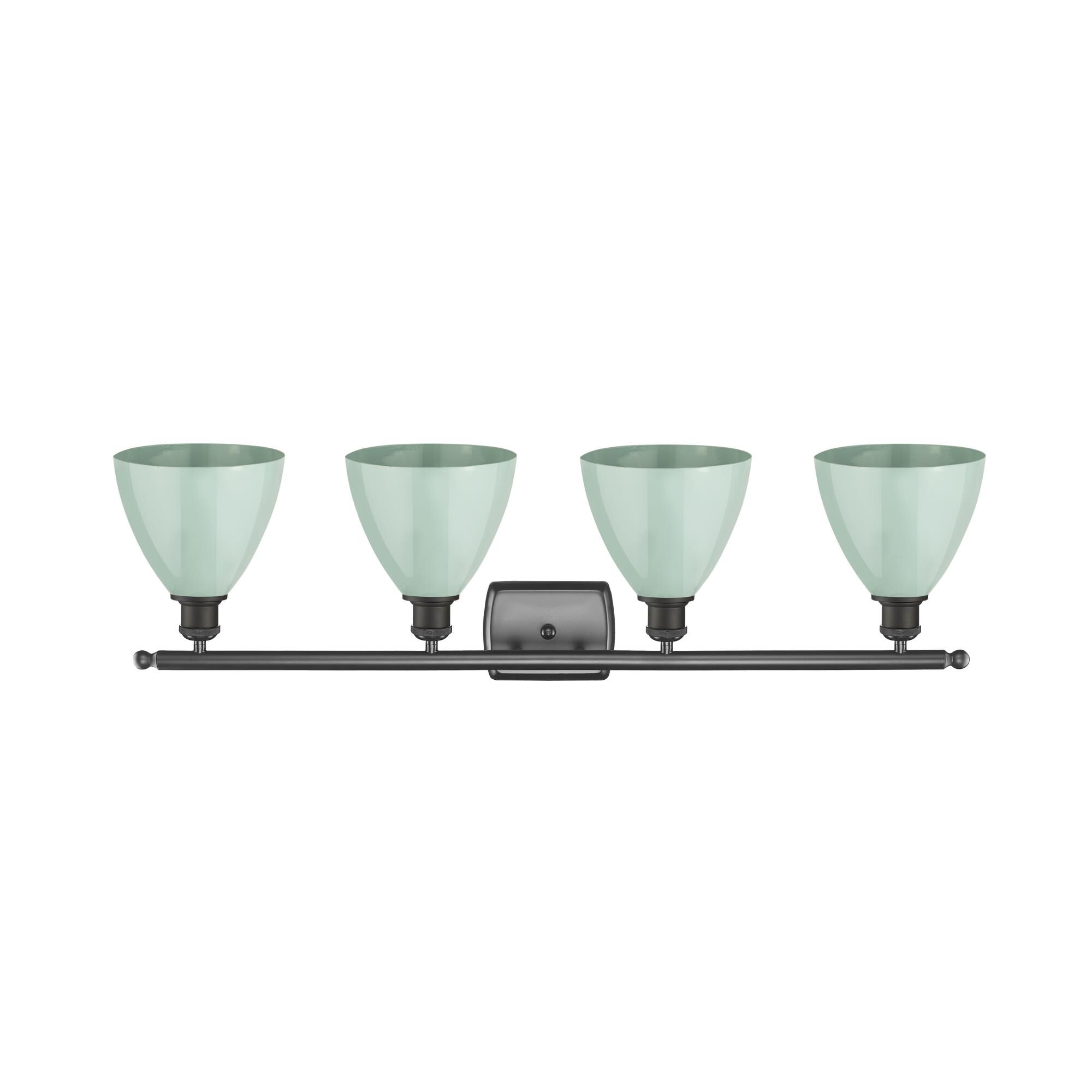 Shown in Oil Rubbed Bronze finish and Seafoam Plymouth Dome shade