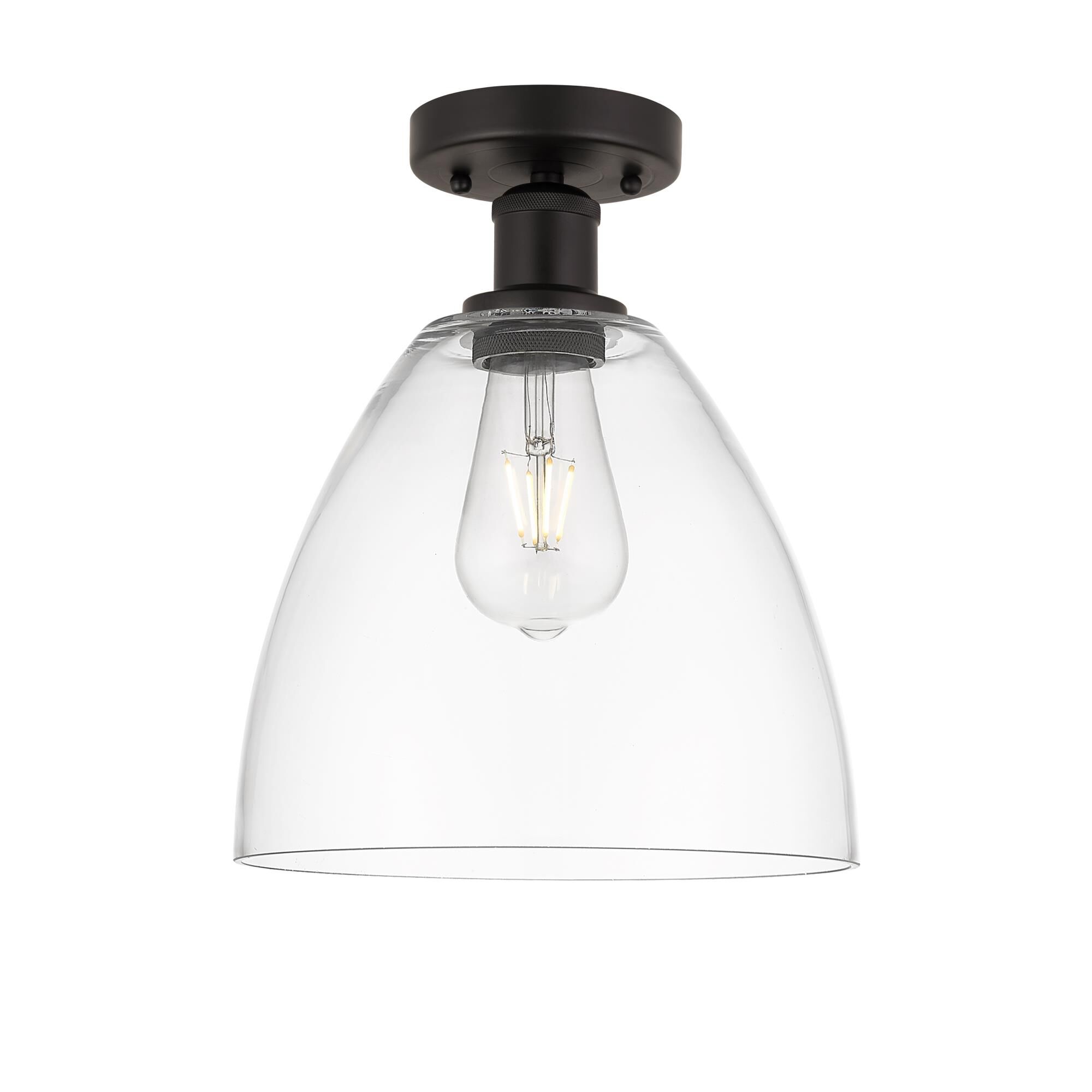 Bruno Marashlian Bristol Glass 9 Inch 1 Light Semi Flush Mount by Innovations Lighting