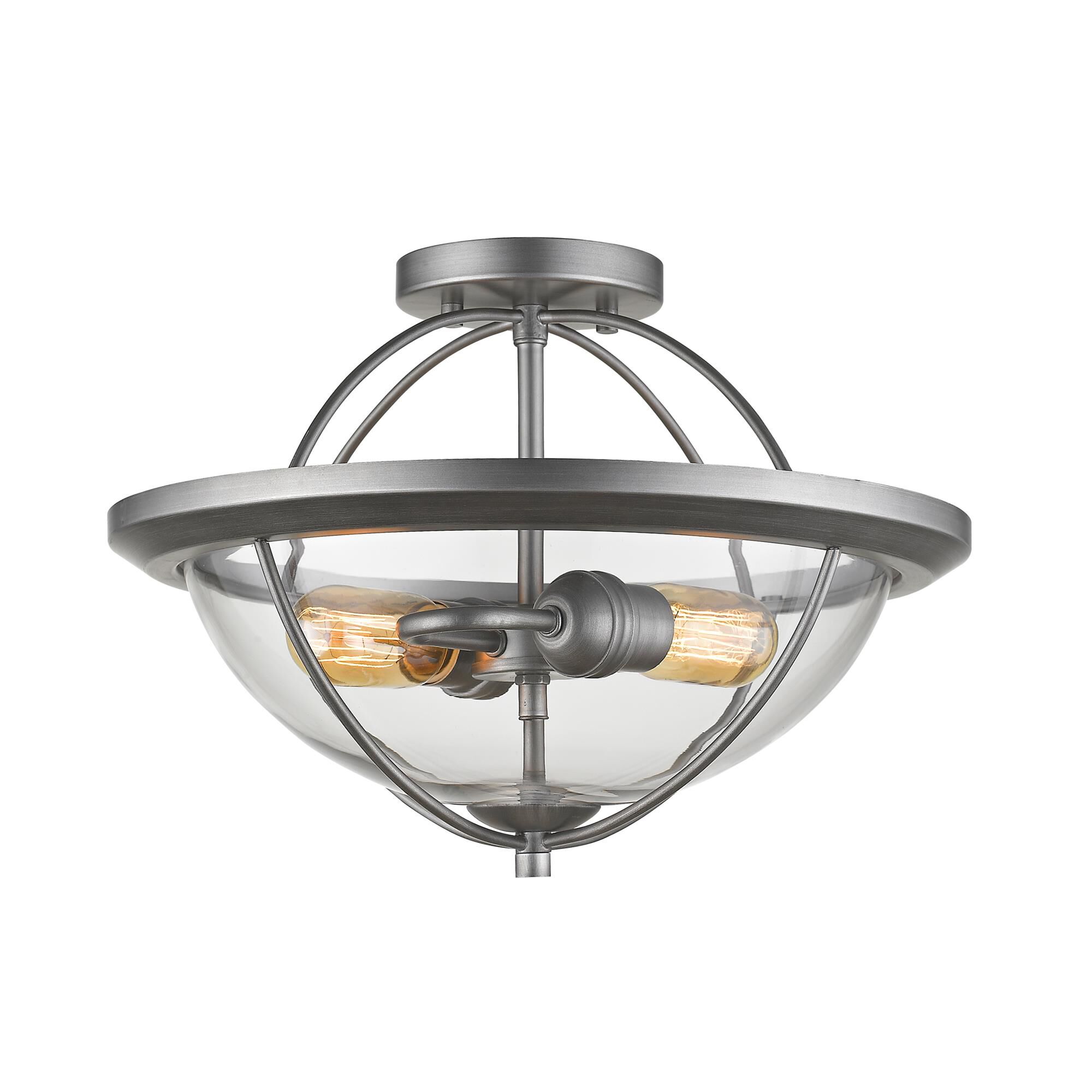 Shown in Old Silver finish and Glass shade