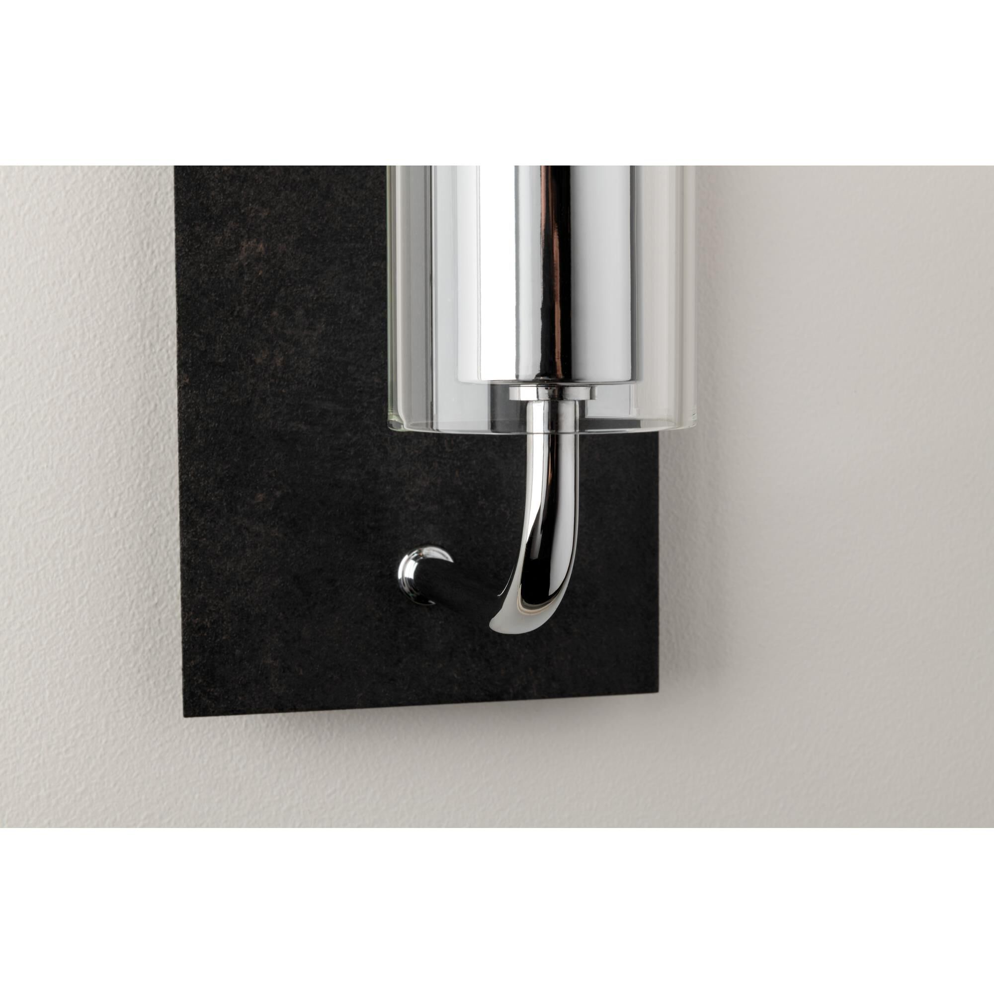 Shown in Vintage Iron finish and Clear glass