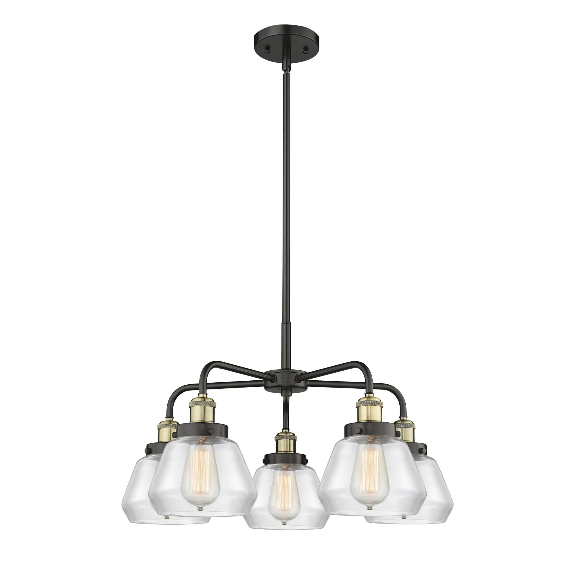 Shown in Black Antique Brass finish and Clear glass