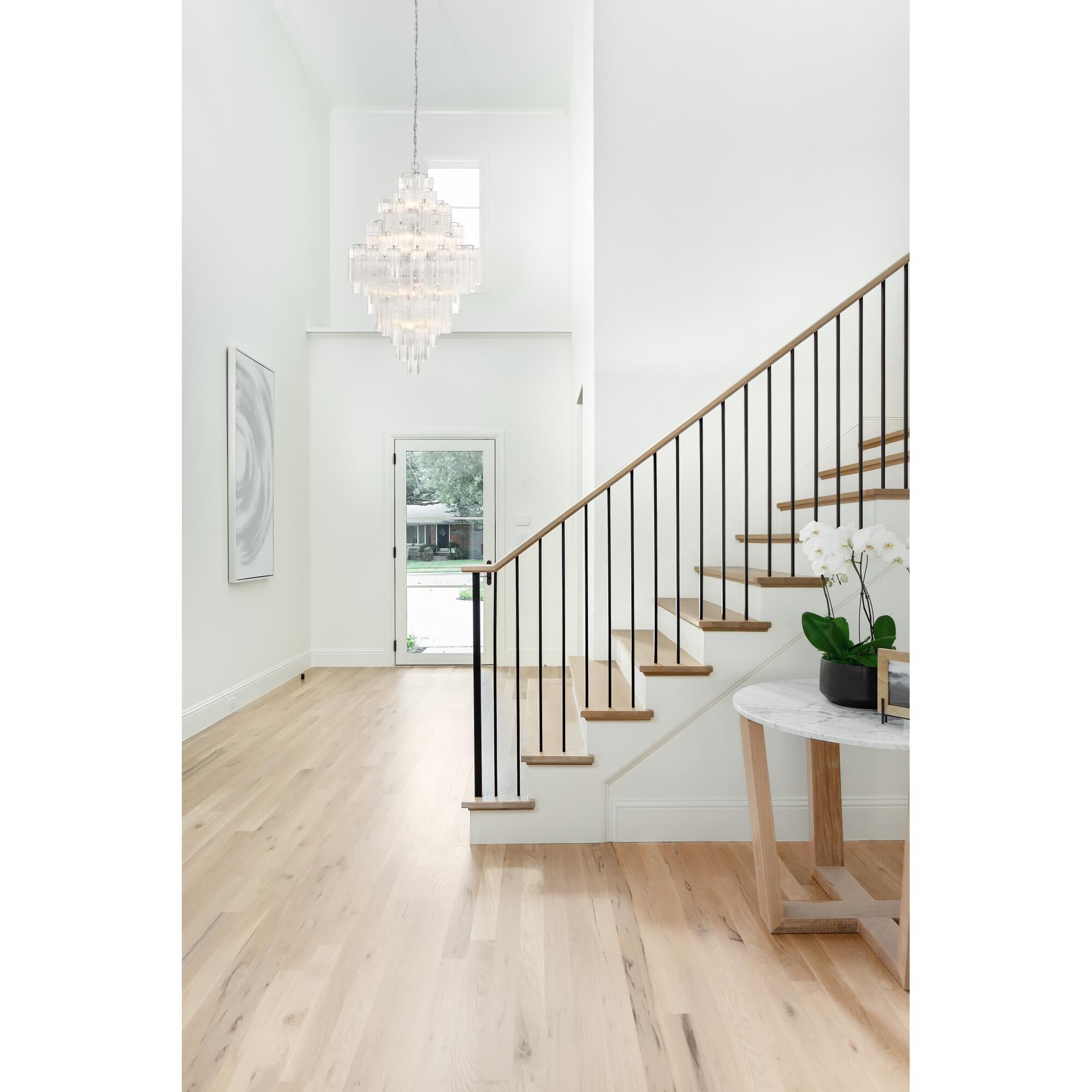 Shown in Polished Chrome finish and Tronchi Glass Clear crystal