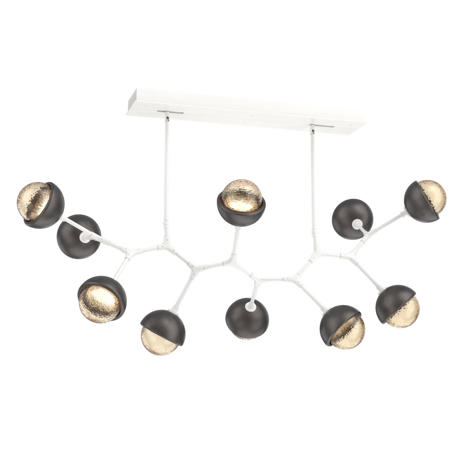 Shown in Salt White finish and Amber glass and Graphite accent