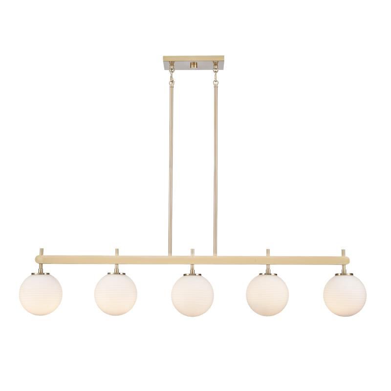 Shown in Modern Gold finish and Frosted Fluted glass