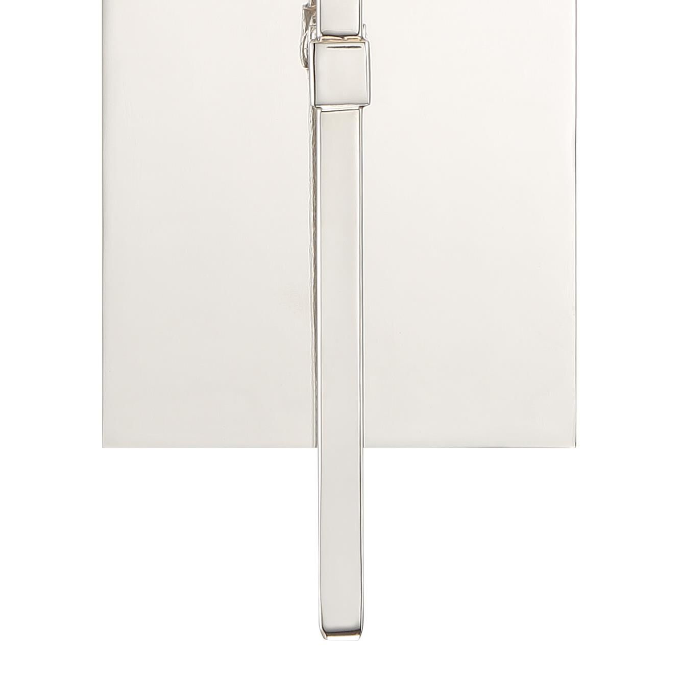 Shown in Polished Nickel finish and Silk glass and White shade