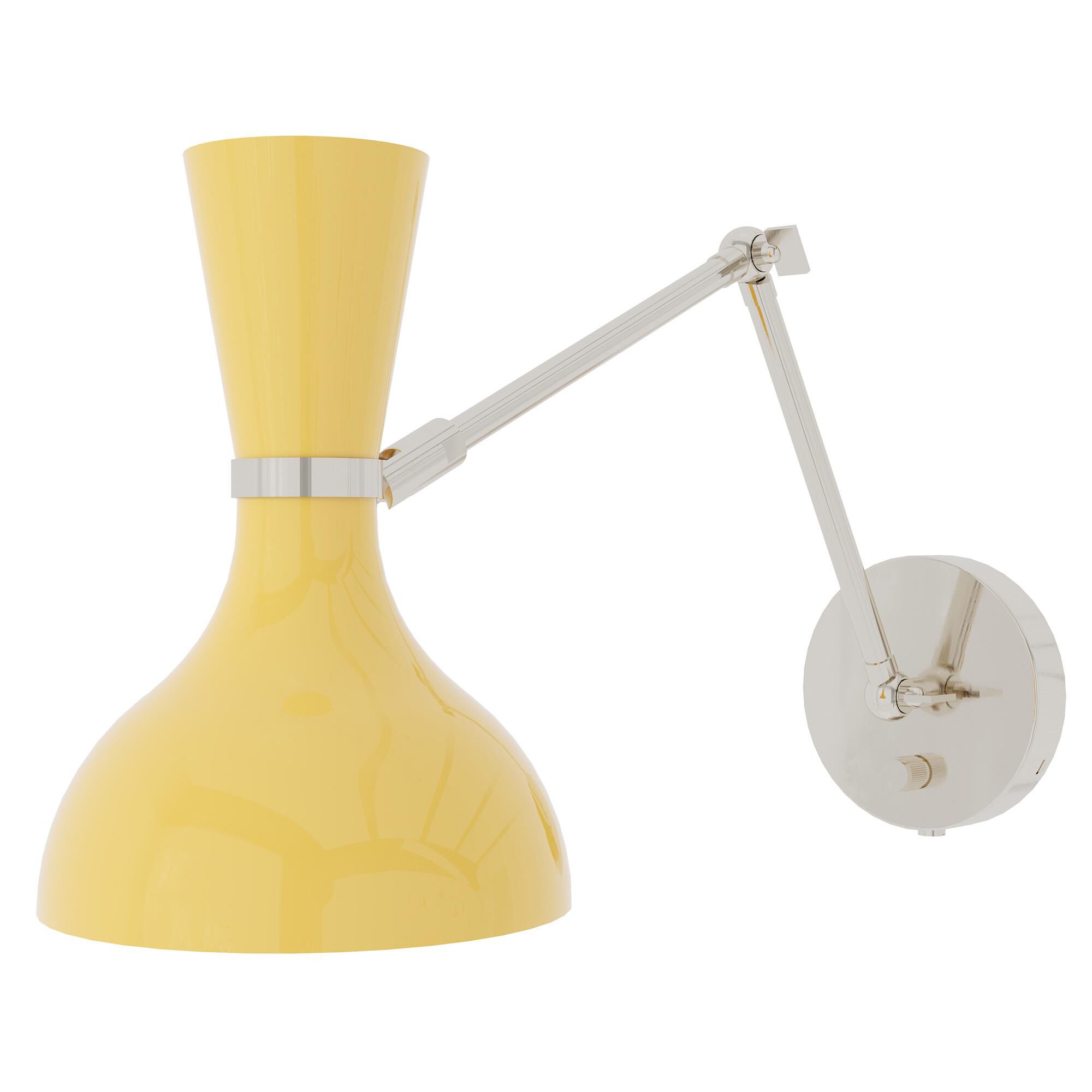 Shown in Polished Nickel finish and Sunset shade