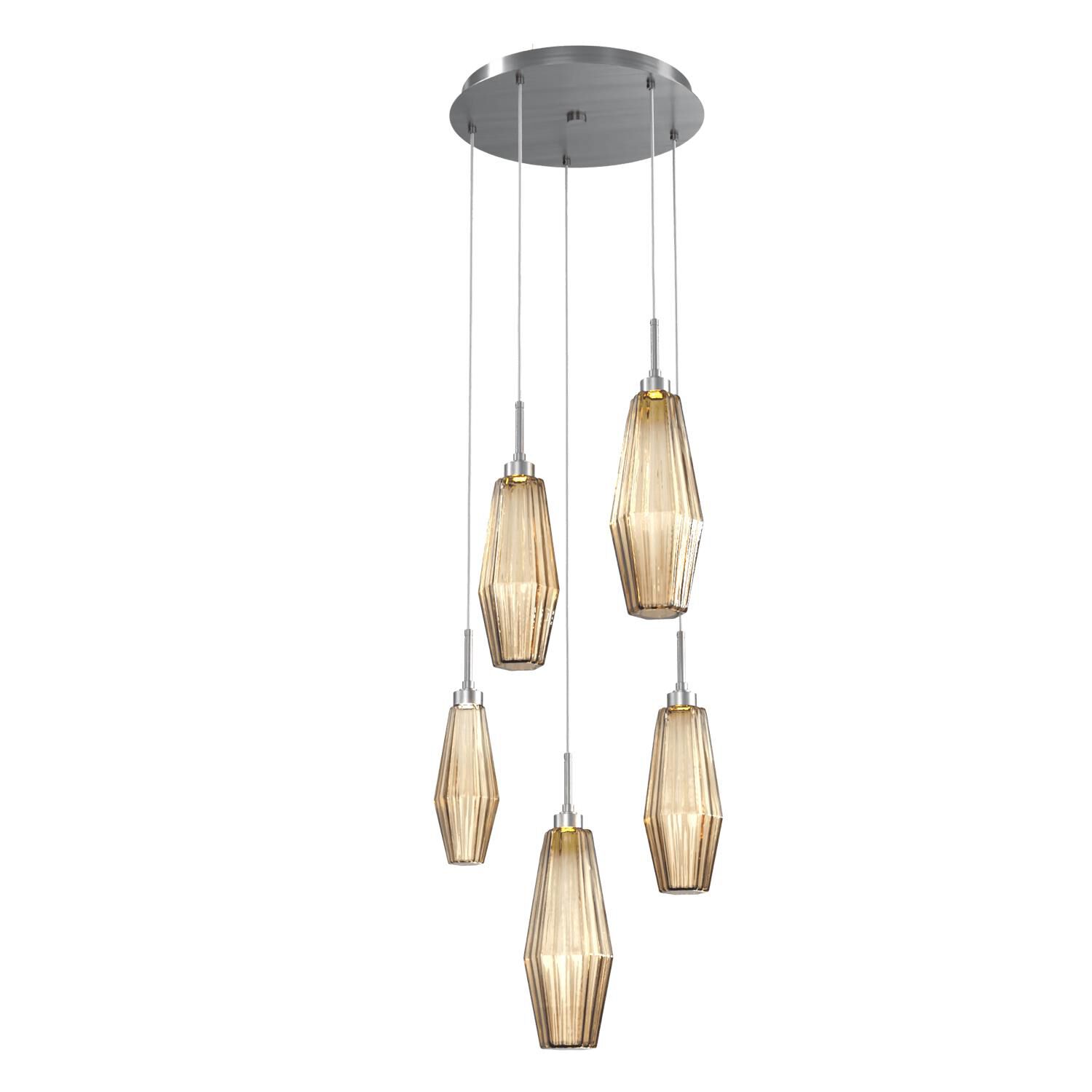 Aalto 19 Inch 5 Light LED Multi Light Pendant by Hammerton Studio