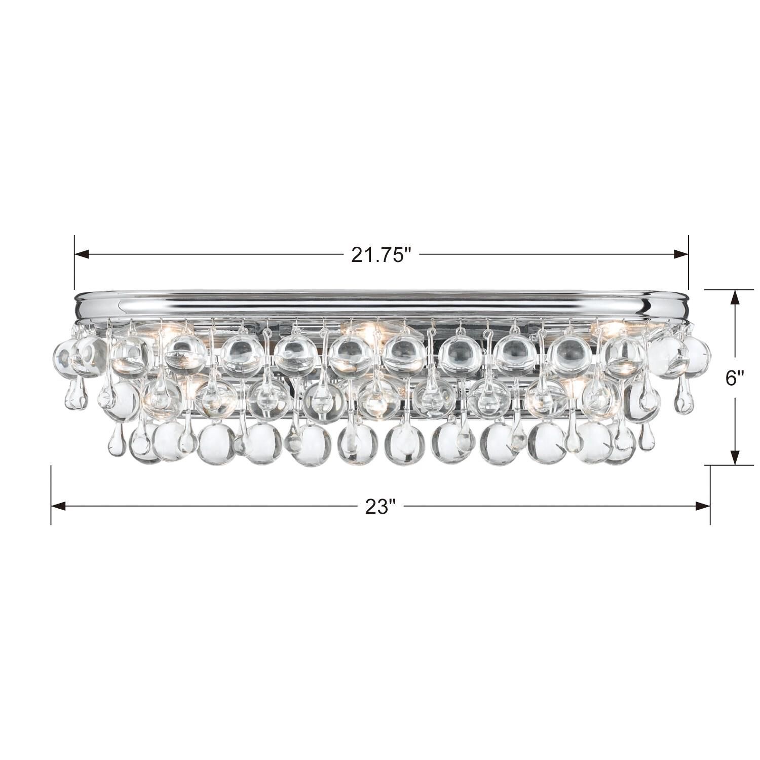 Calypso 23 Inch 6 Light Bath Vanity Light by Crystorama