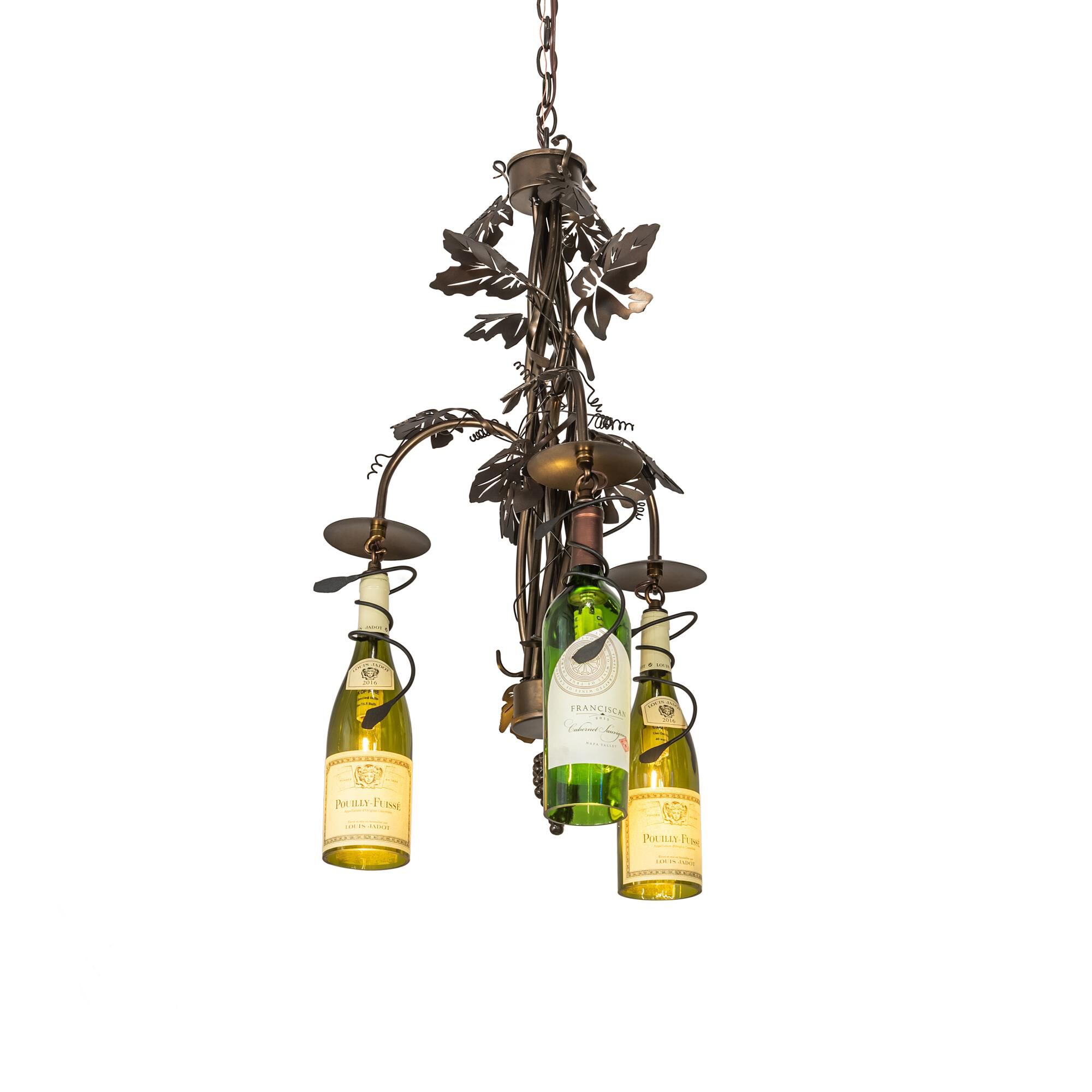 Tuscan Vineyard 18 Inch 3 Light Mini Chandelier by Meyda Lighting